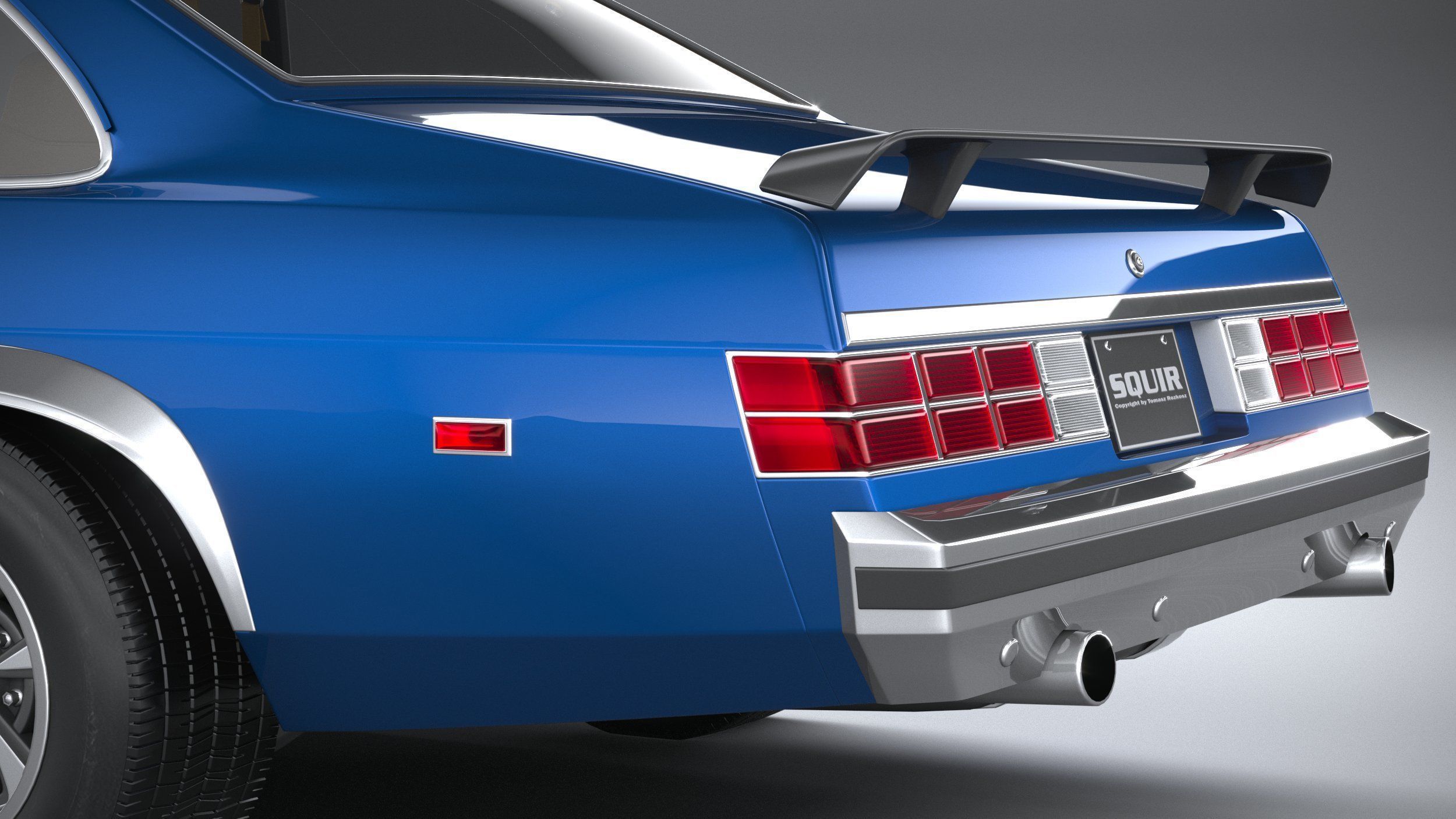 Generic Coupe 1978 with interior 3D model_6