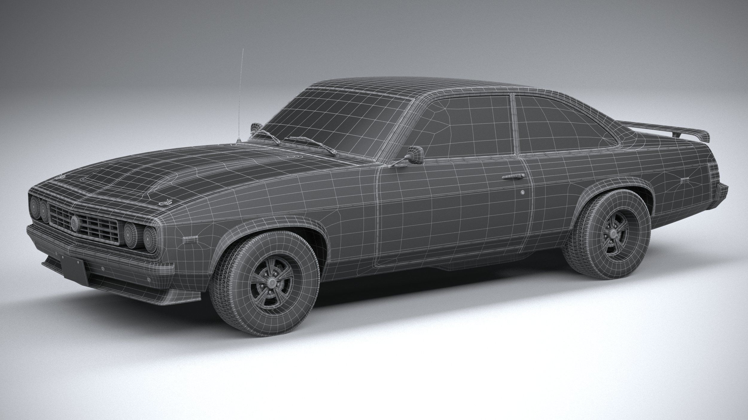 Generic Coupe 1978 with interior 3D model_32