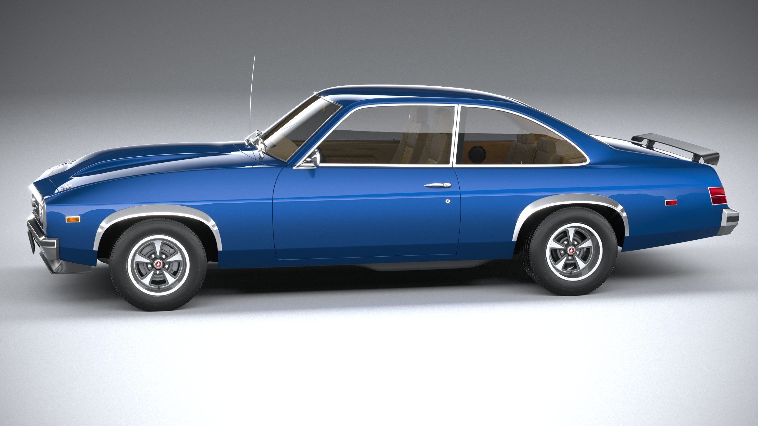 Generic Coupe 1978 with interior 3D model_8