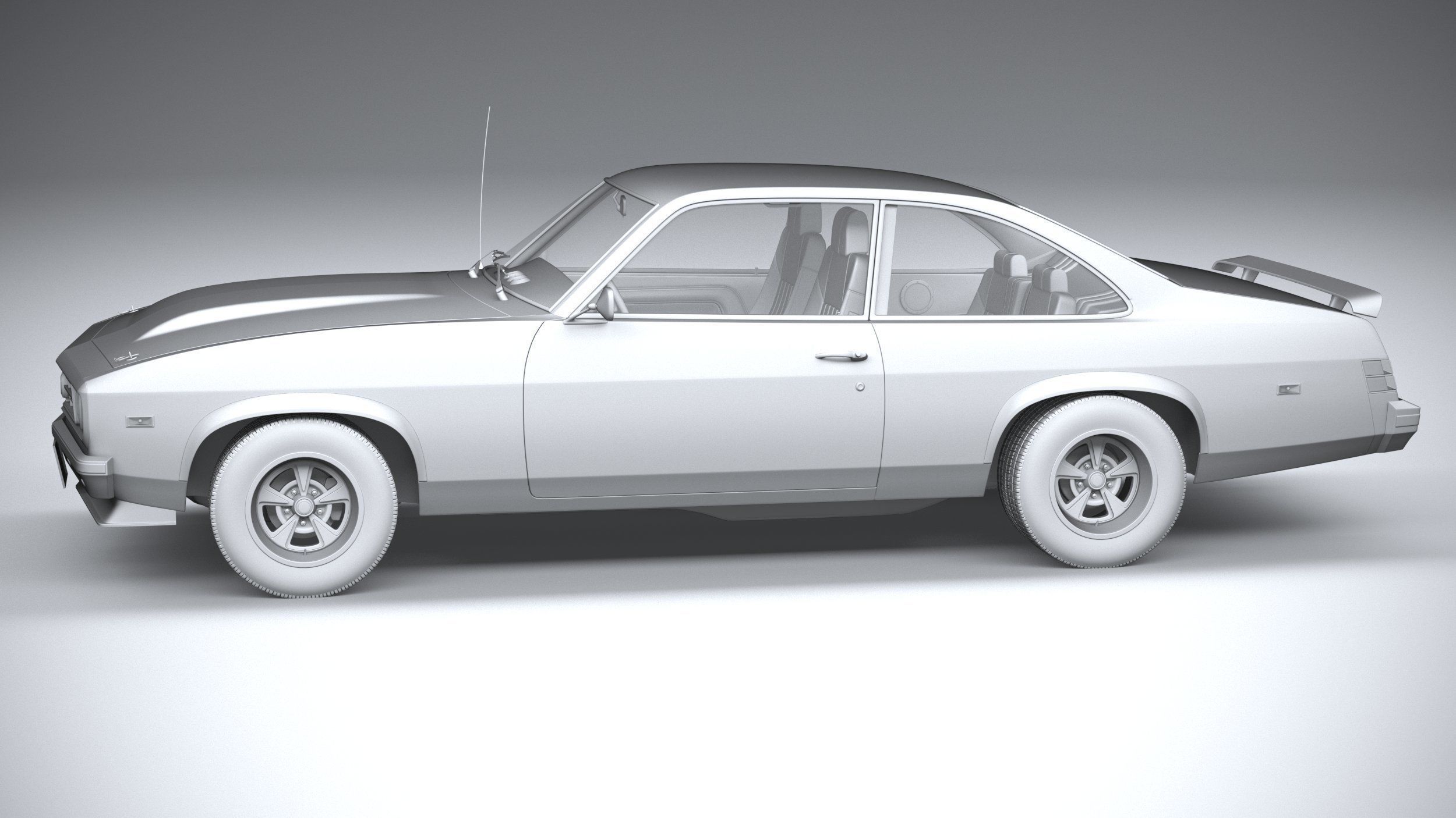 Generic Coupe 1978 with interior 3D model_26