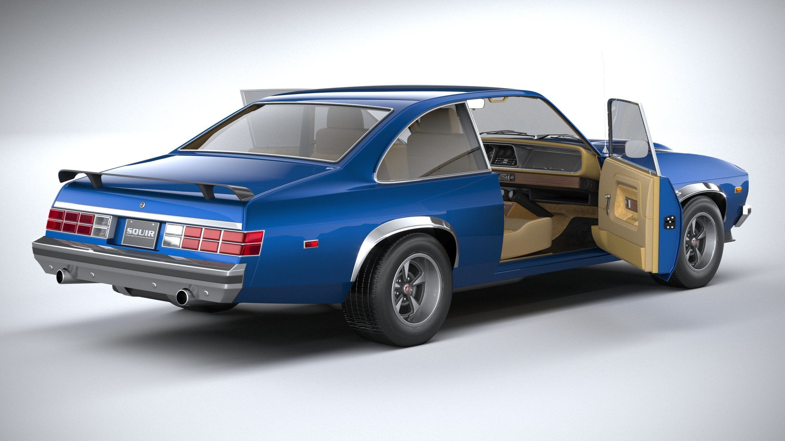 Generic Coupe 1978 with interior 3D model_22