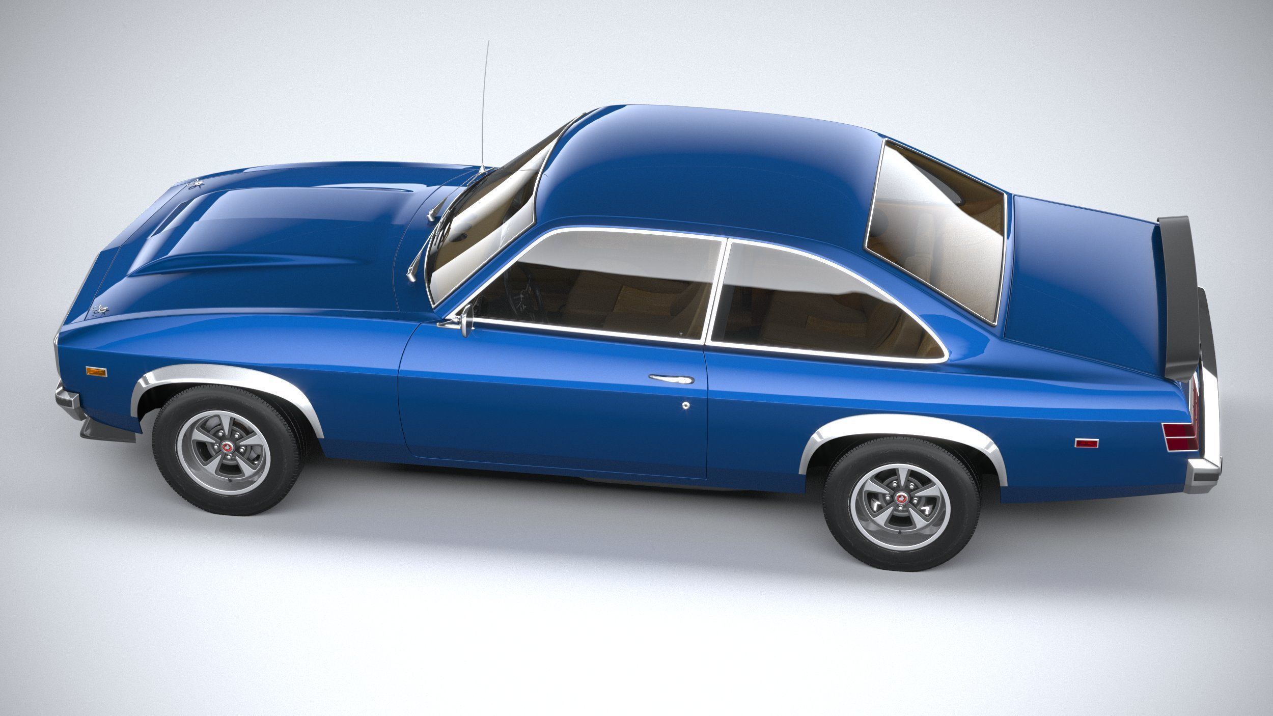 Generic Coupe 1978 with interior 3D model_9
