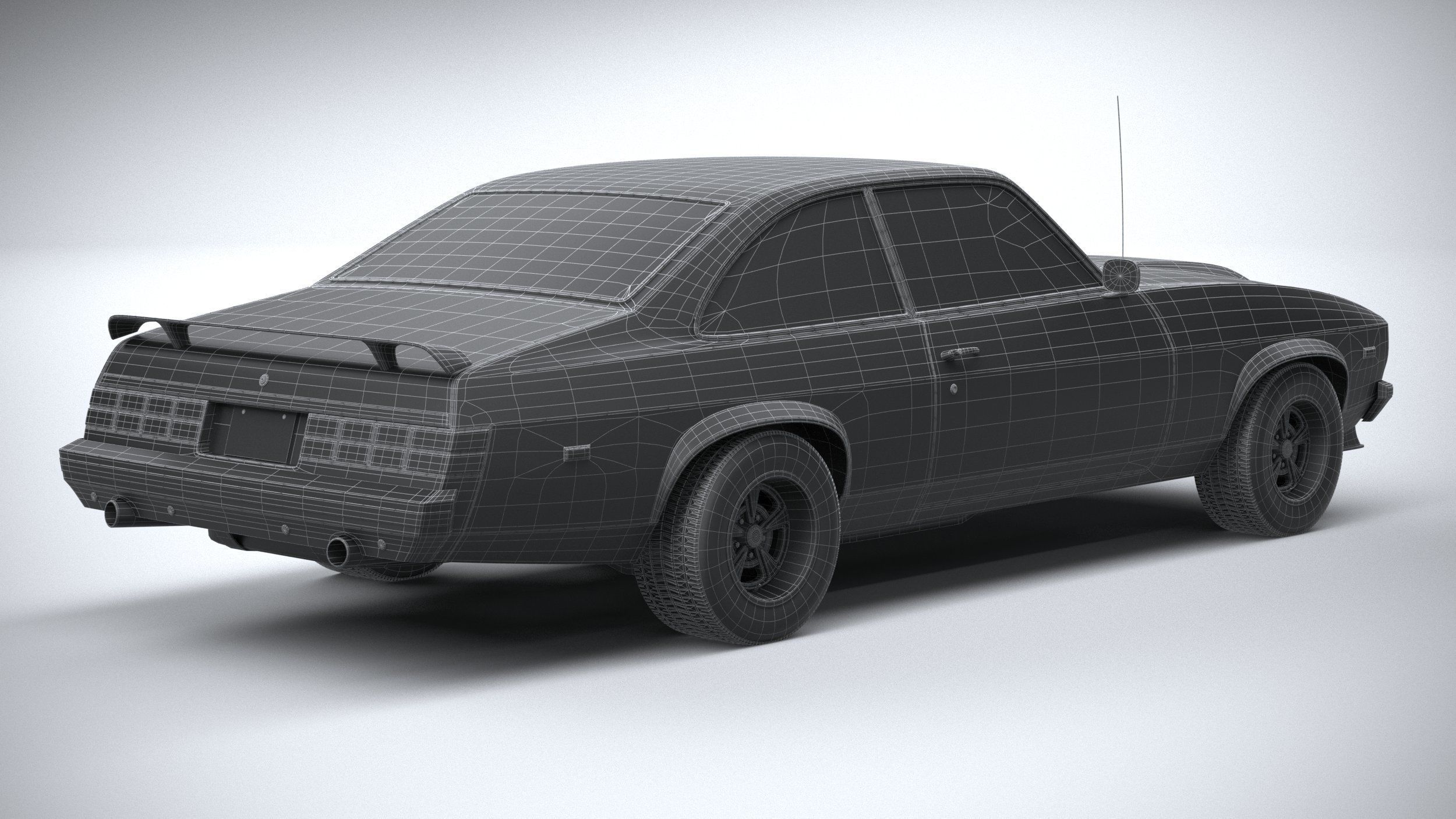 Generic Coupe 1978 with interior 3D model_33