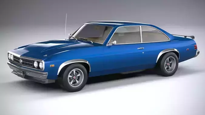Generic Coupe 1978 with interior 3D model