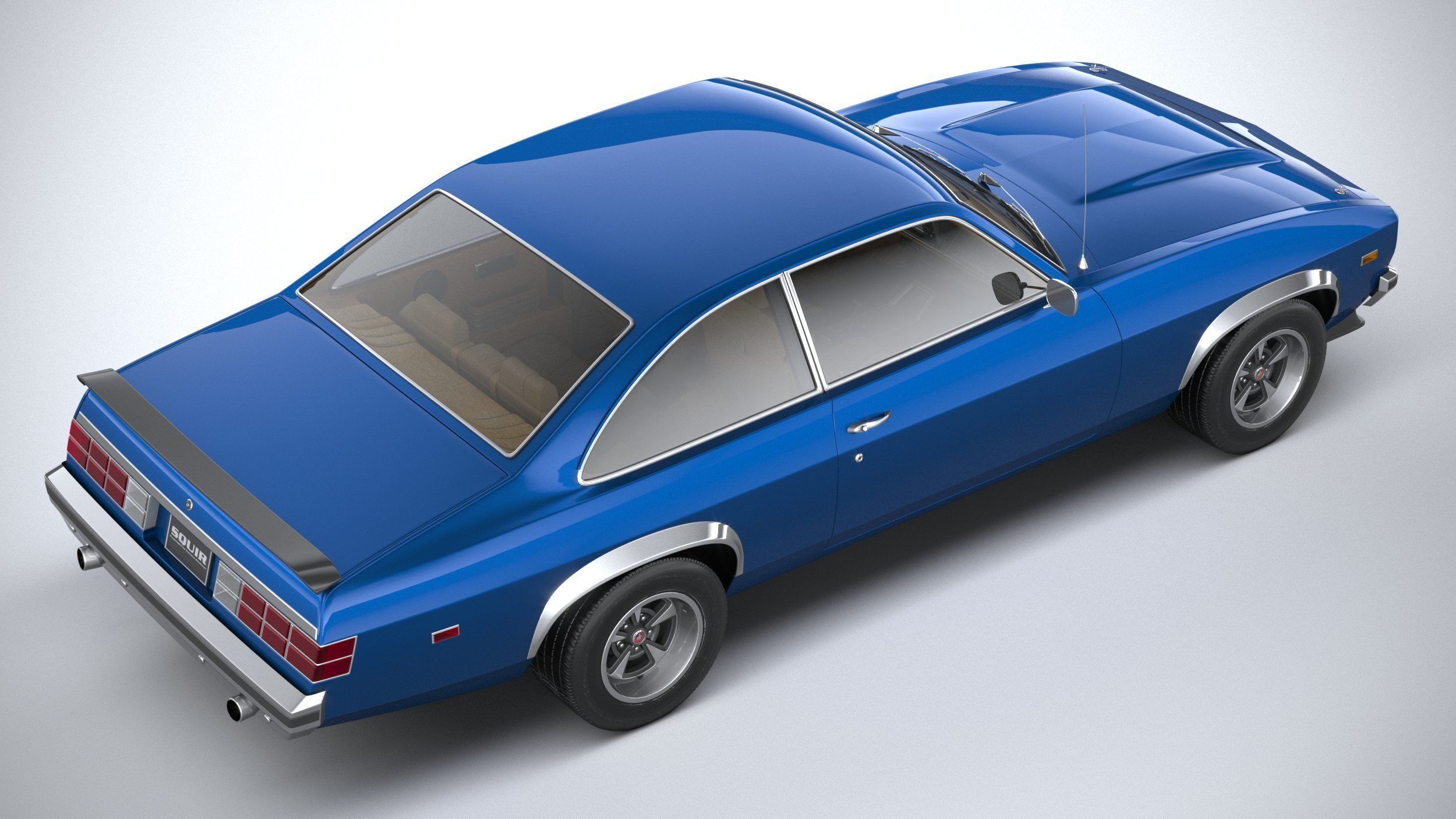 Generic Coupe 1978 with interior 3D model_10