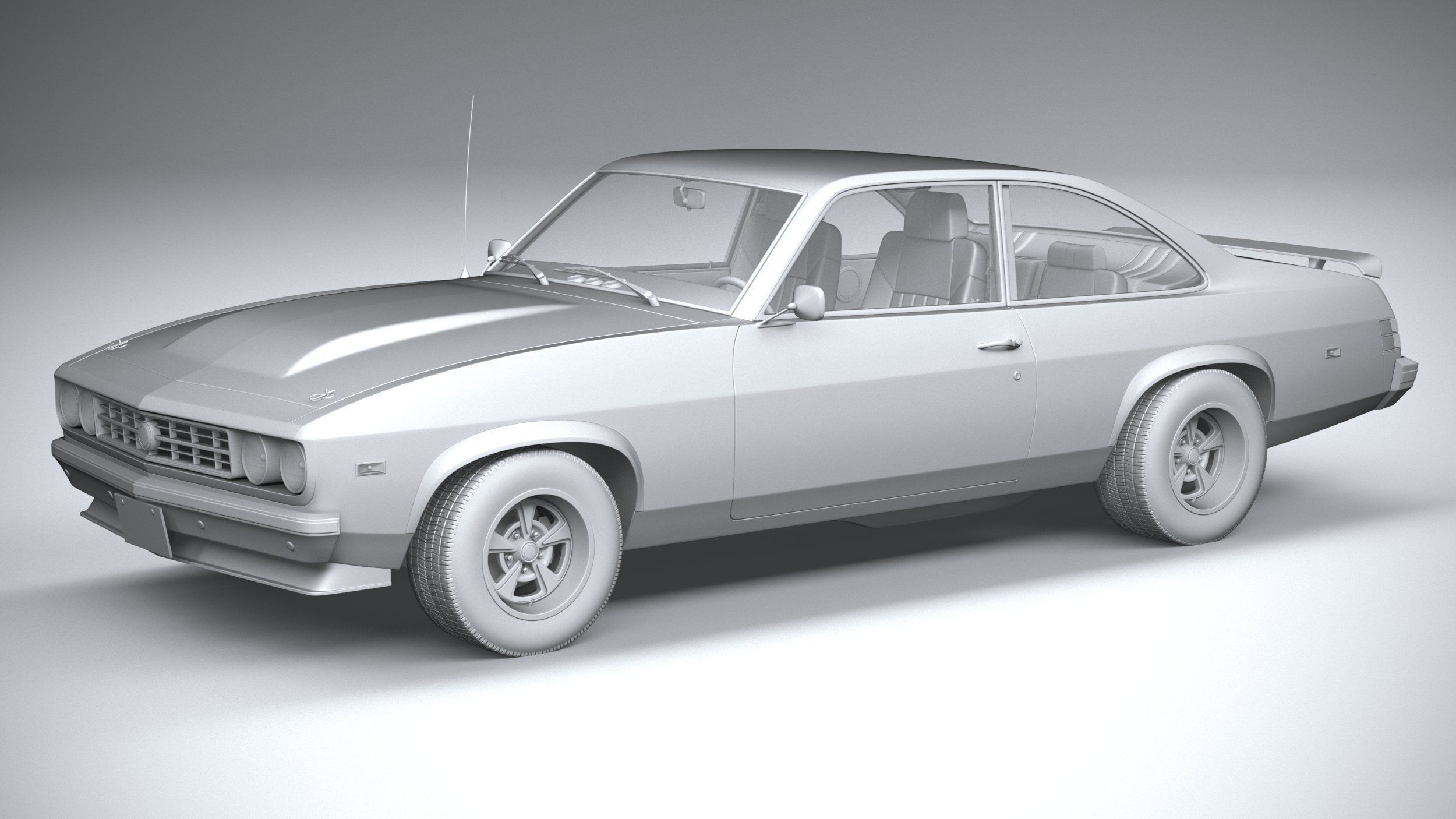 Generic Coupe 1978 with interior 3D model_23