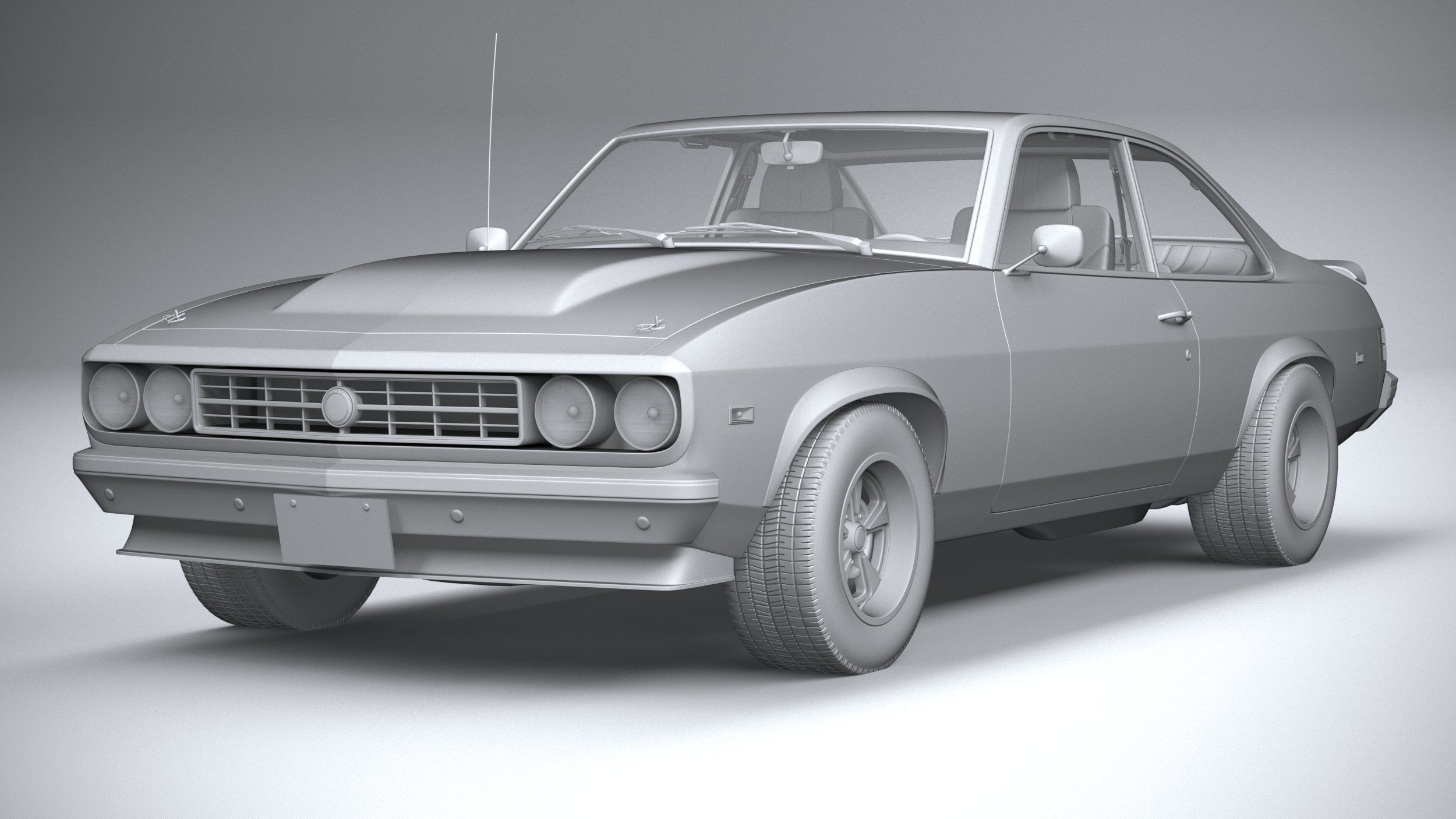 Generic Coupe 1978 with interior 3D model_24