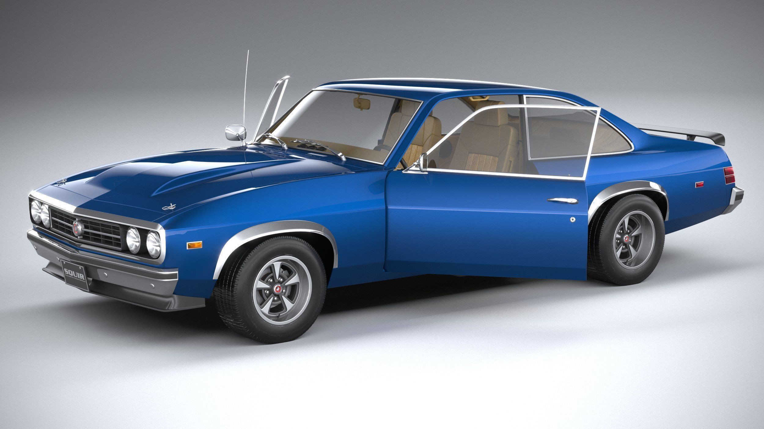 Generic Coupe 1978 with interior 3D model_19
