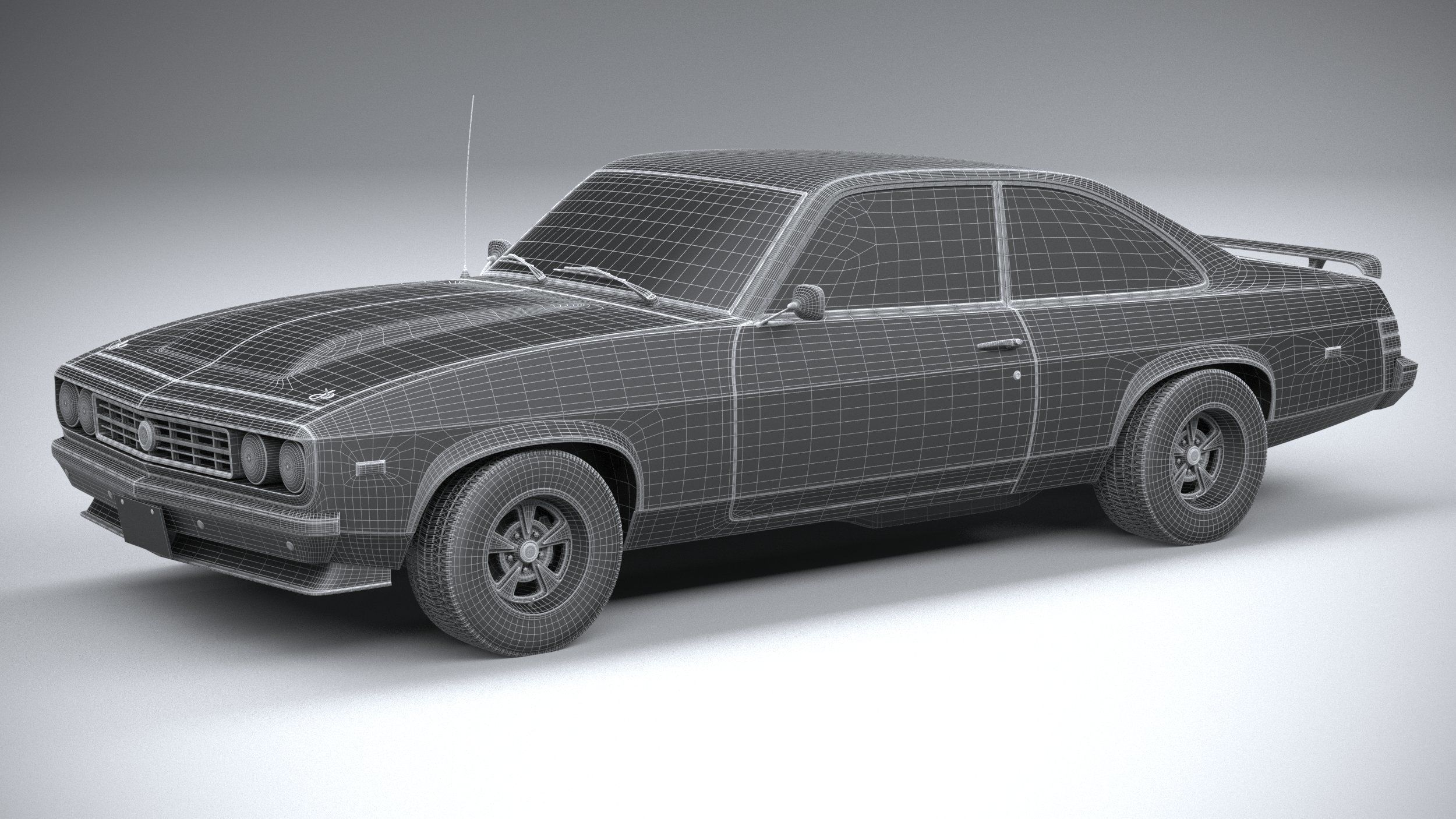 Generic Coupe 1978 with interior 3D model_30