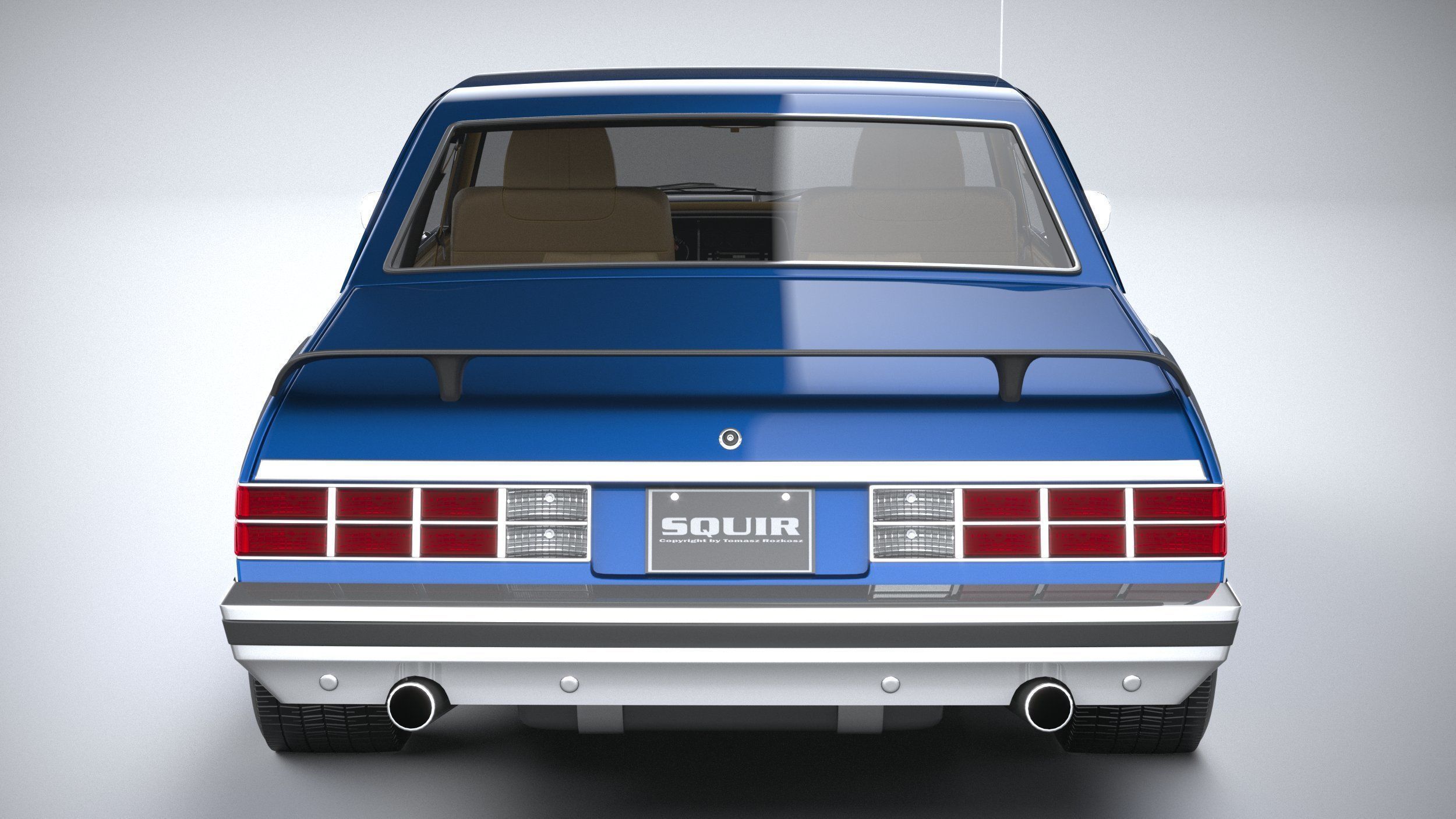 Generic Coupe 1978 with interior 3D model_4