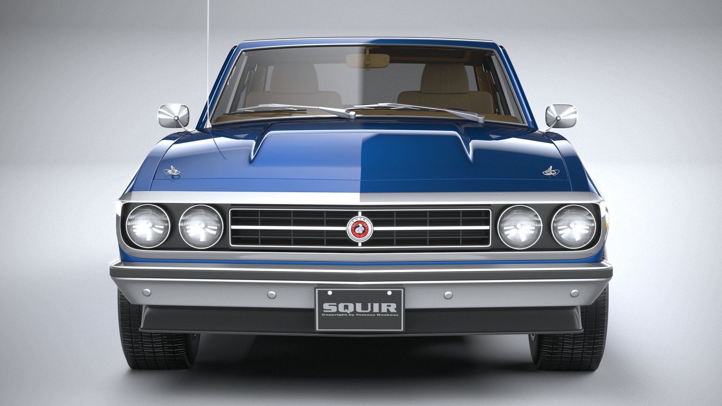 Generic Coupe 1978 with interior 3D model_13