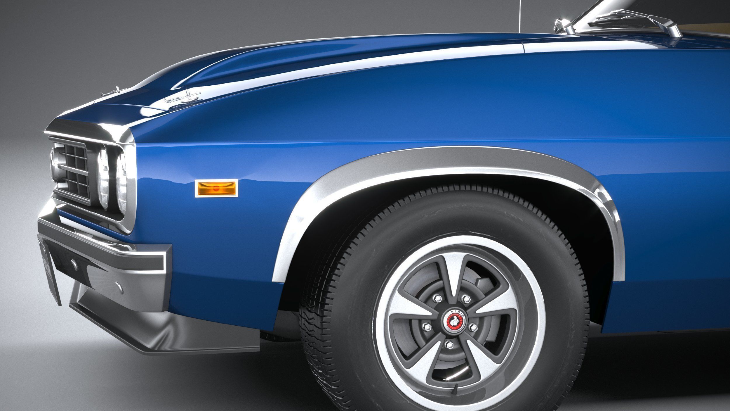 Generic Coupe 1978 with interior 3D model_3