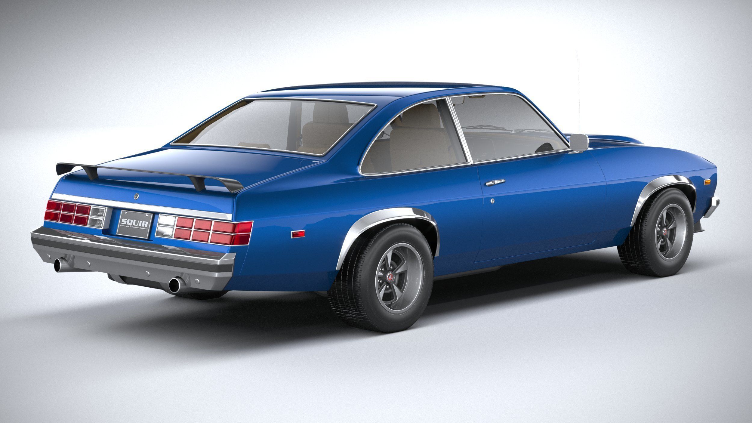 Generic Coupe 1978 with interior 3D model_17