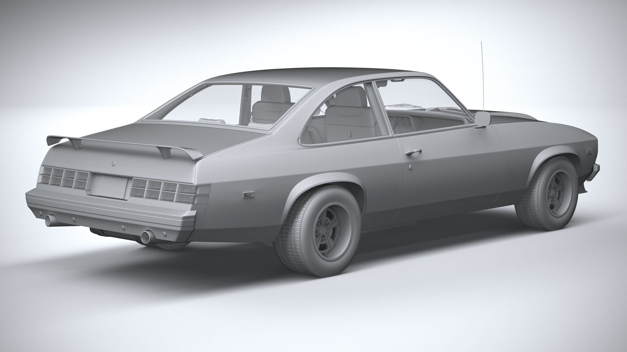Generic Coupe 1978 with interior 3D model_29