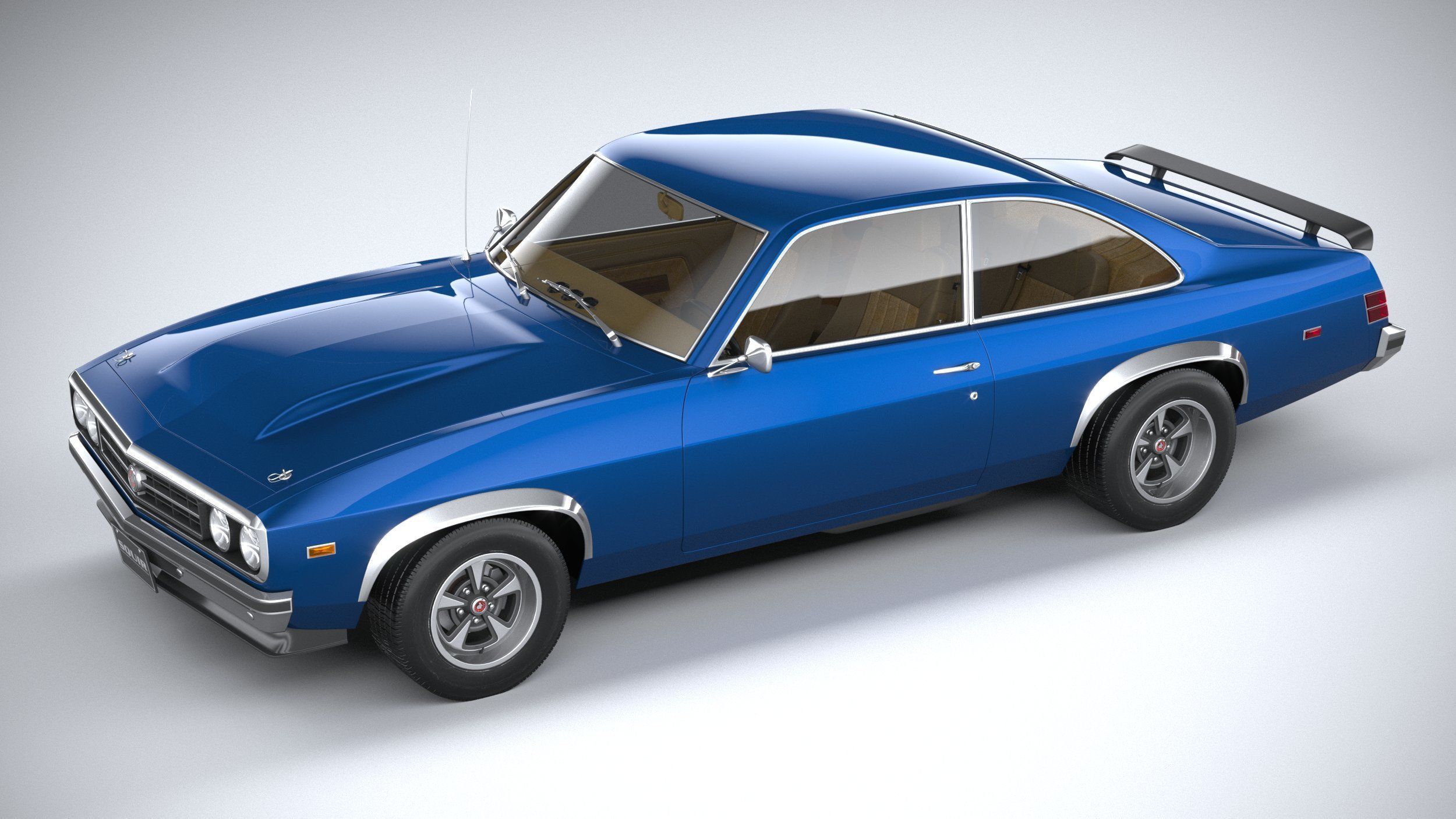 Generic Coupe 1978 with interior 3D model_7