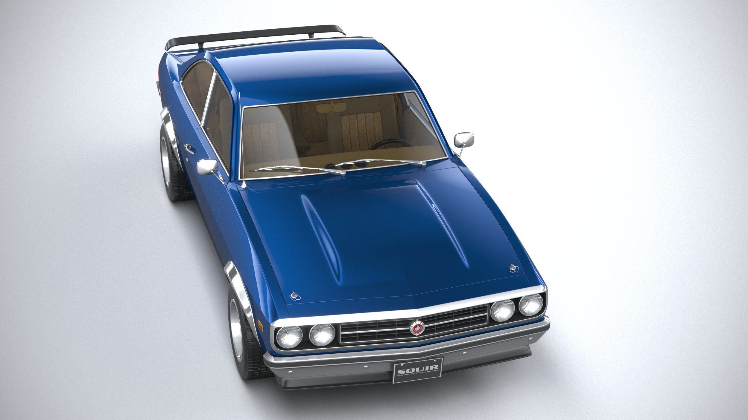 Generic Coupe 1978 with interior 3D model_12