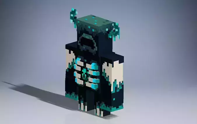 Minecraft Warden Standing 3D print model