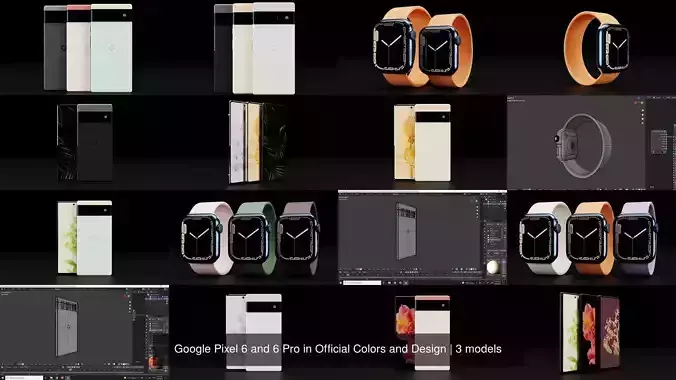 Google Pixel 6 and 6 Pro in Official Colors and Design
