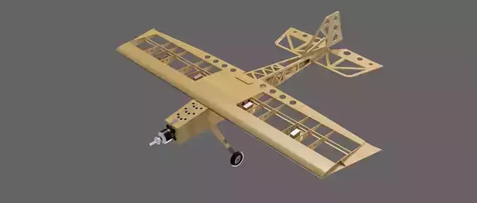 Stick 40 RC Airplane Laser Cut Parts Assembly 3D print model