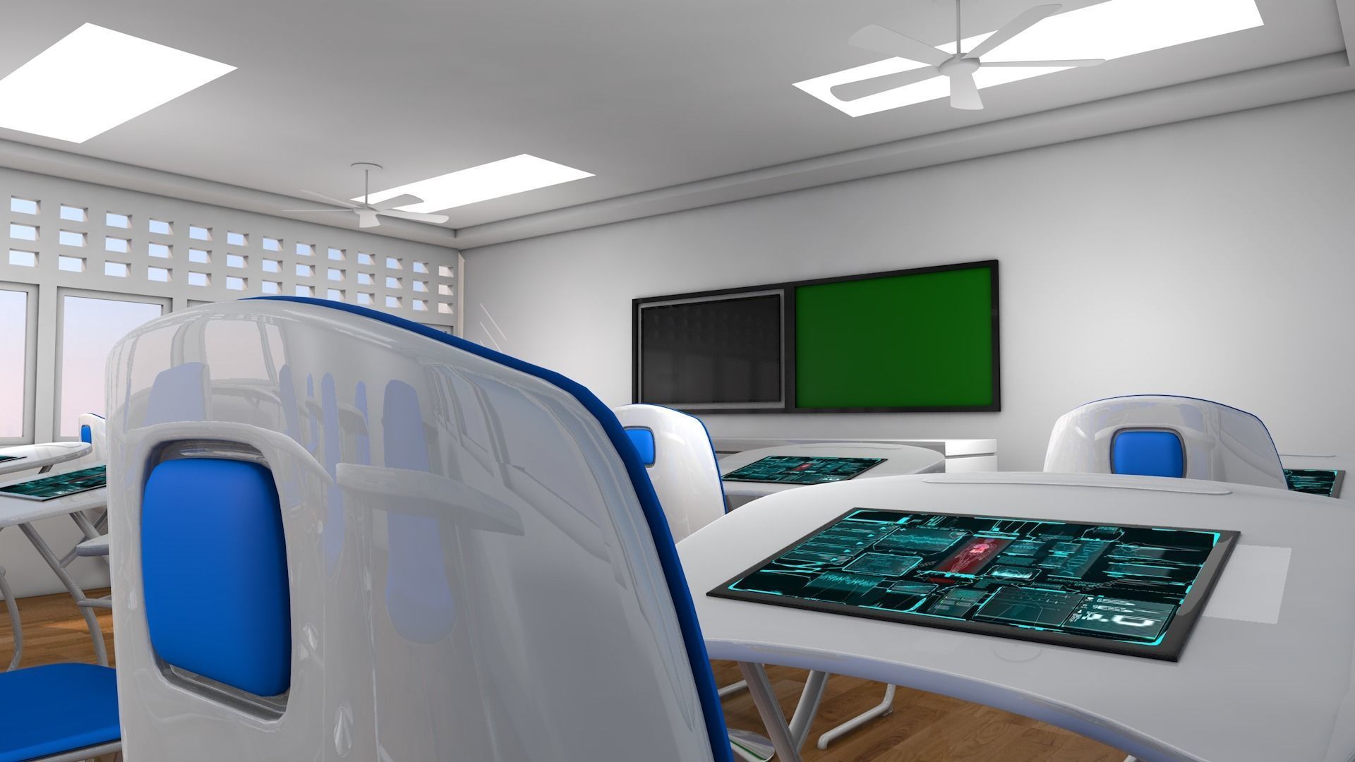 Class Room 3D model_11