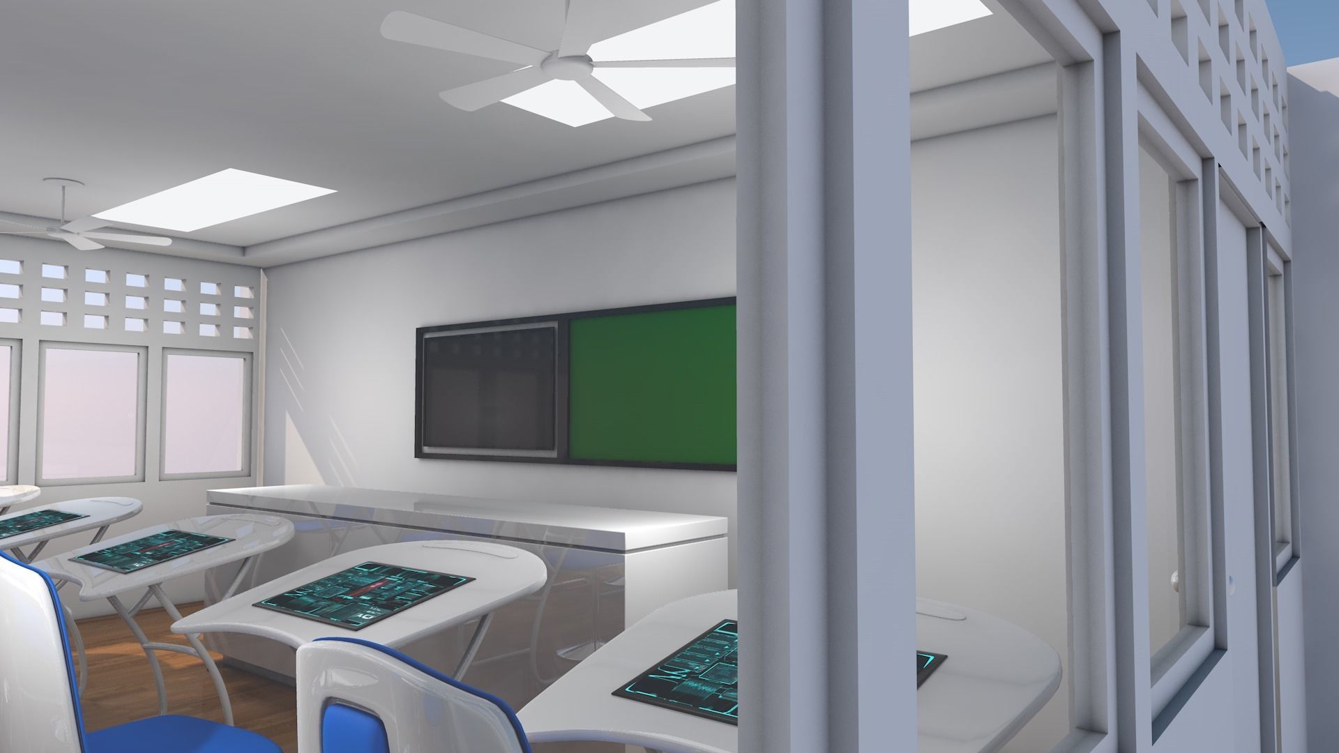 Class Room 3D model_9