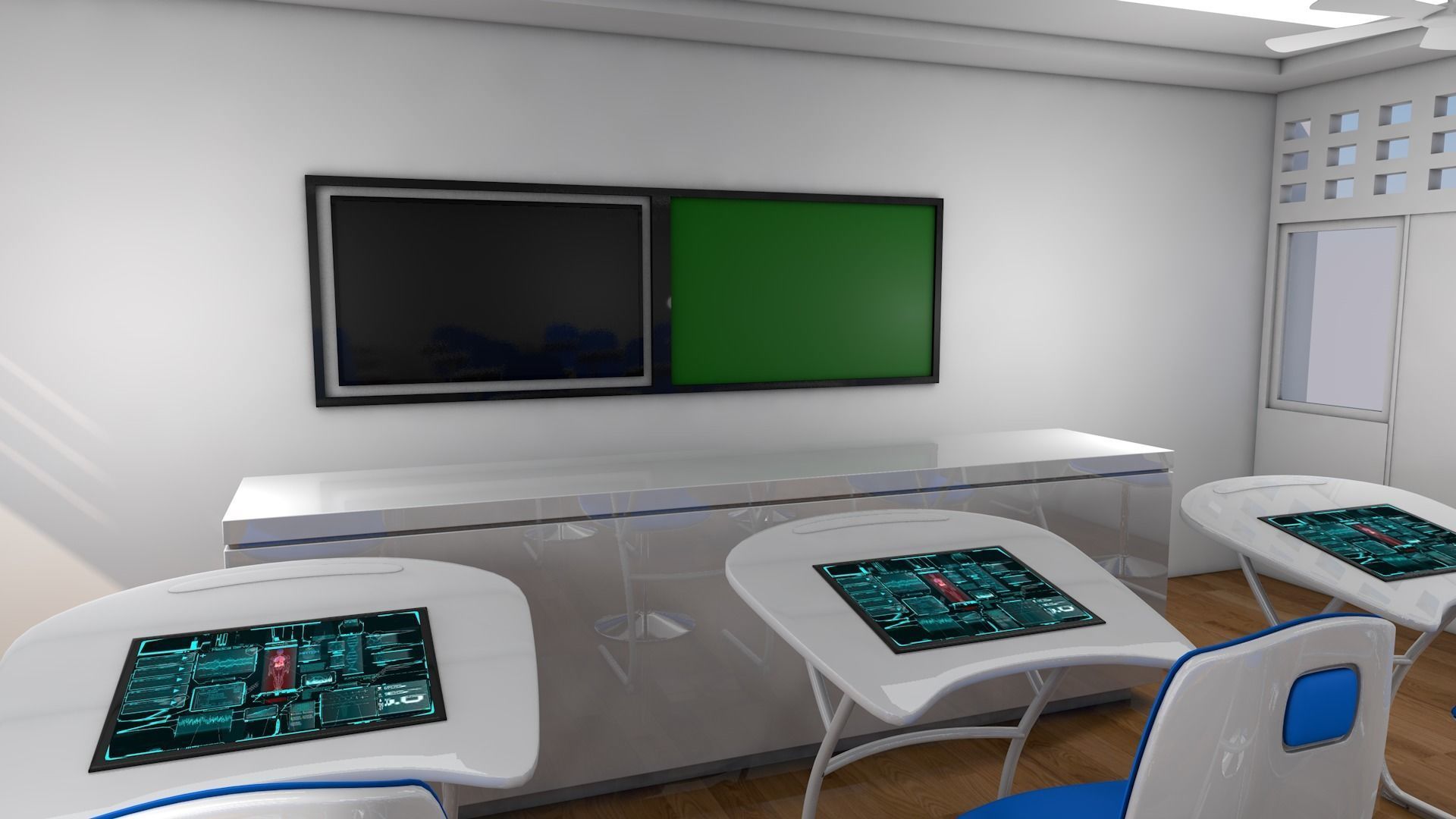 Class Room 3D model_3