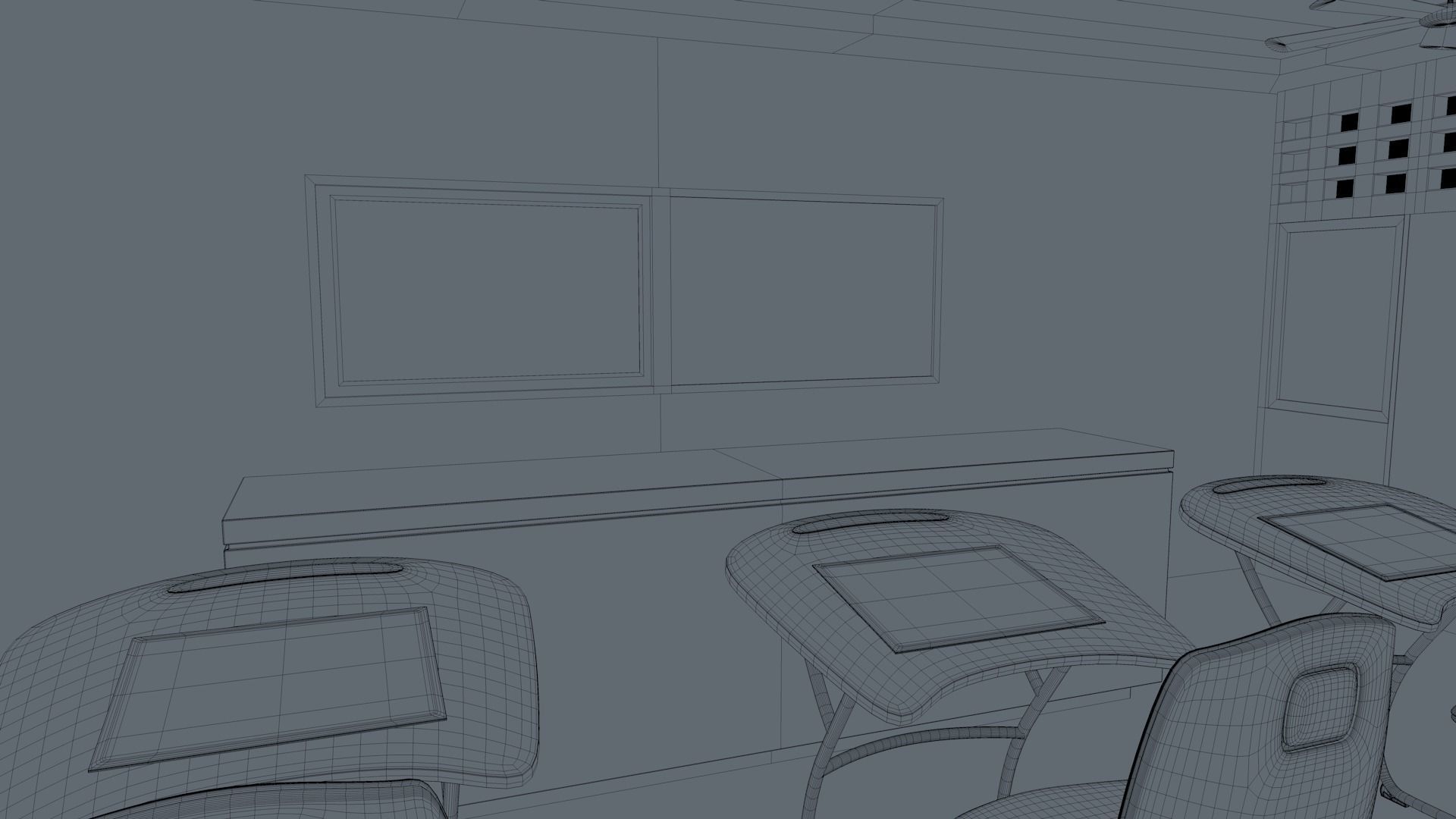 Class Room 3D model_19