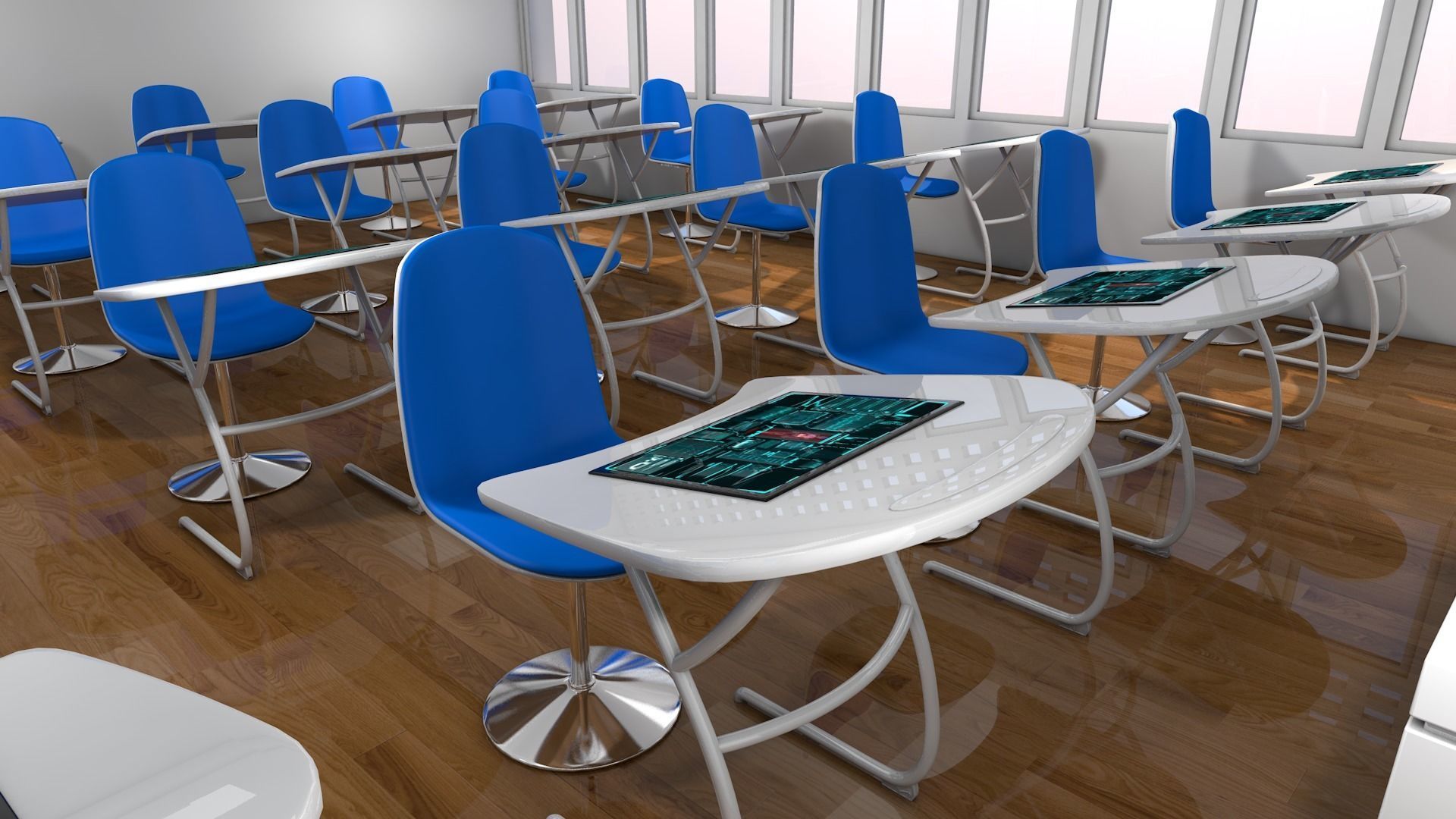 Class Room 3D model_2