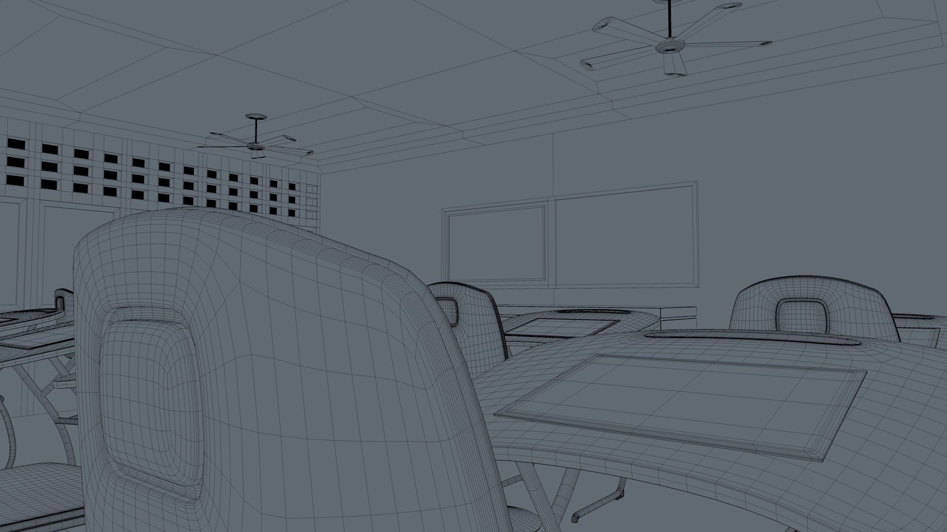 Class Room 3D model_23