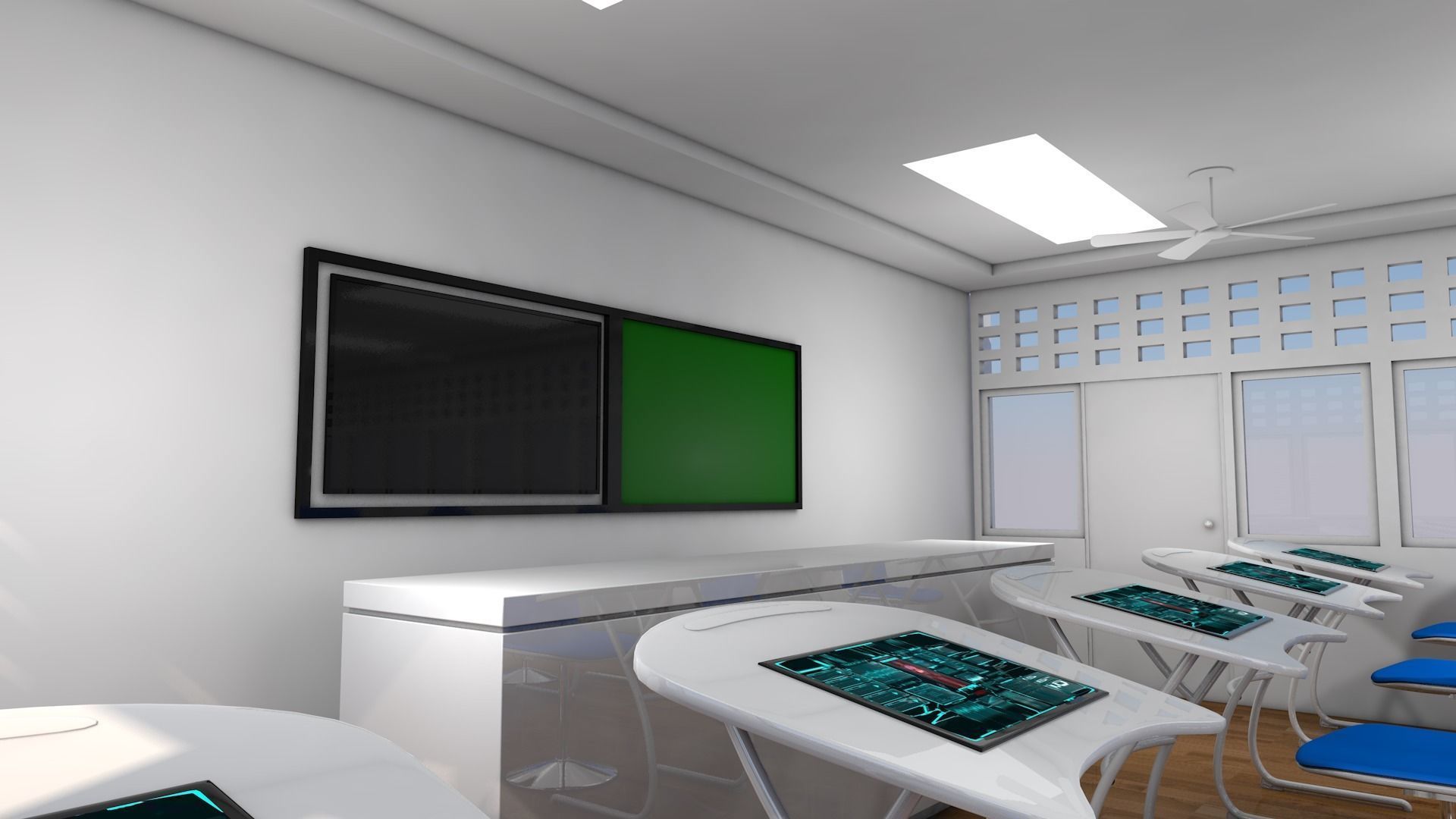 Class Room 3D model_4