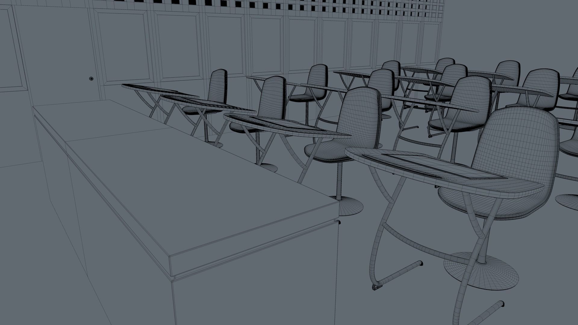 Class Room 3D model_17