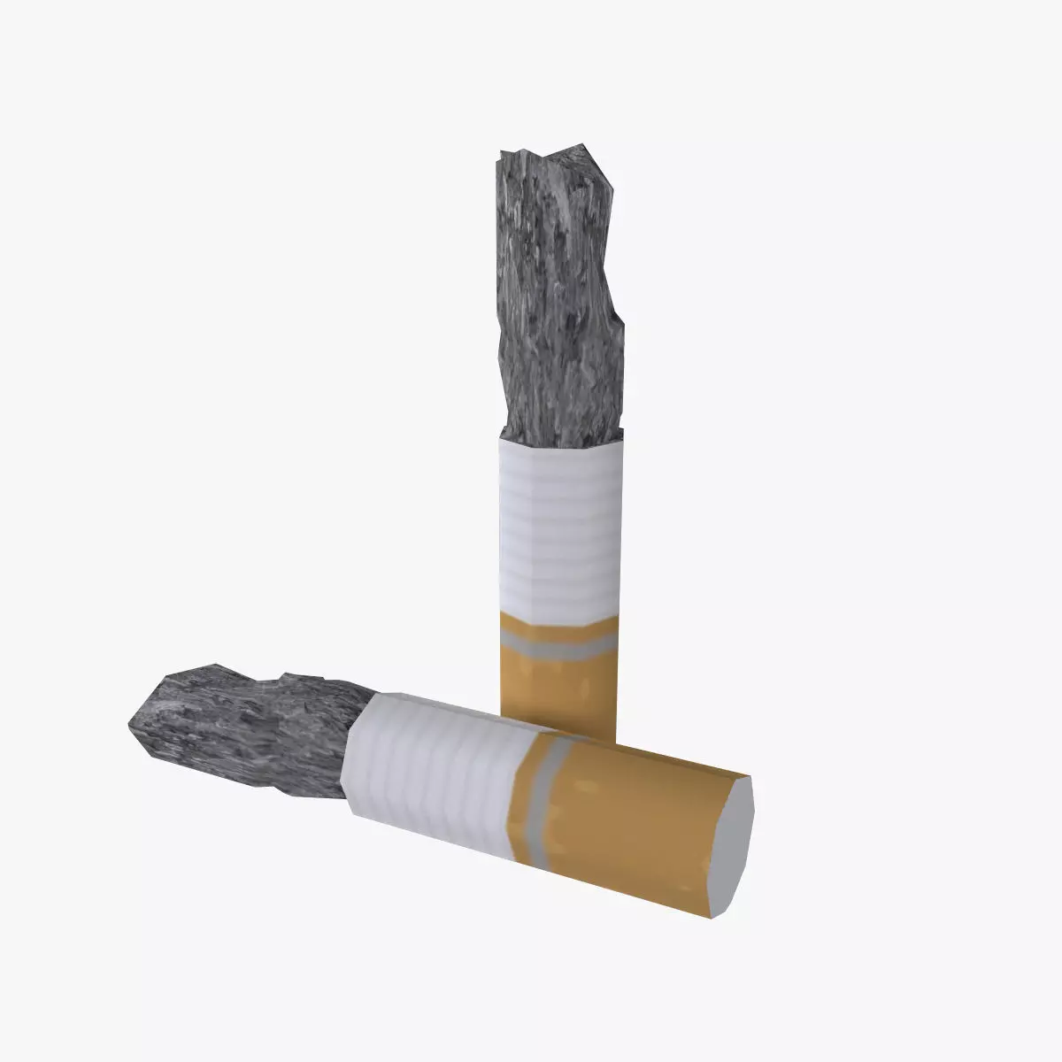 Cigarette Stub- Game Ready Low-poly 3D model