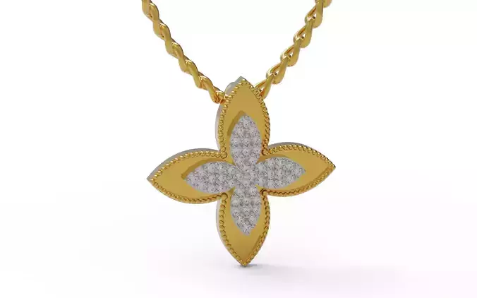 Pendant rose gold watch 3D print model