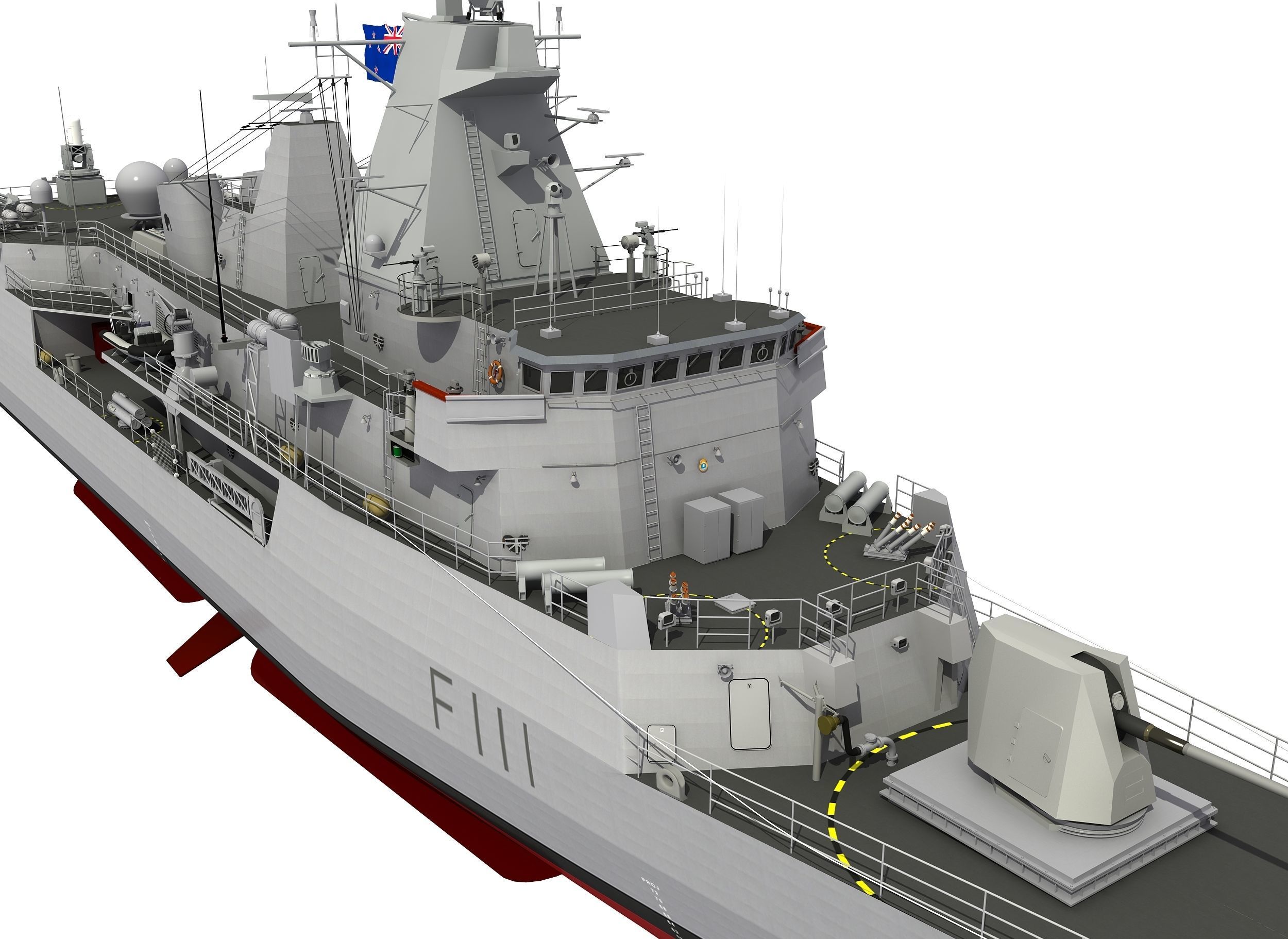 AUSTRALIAN AND NEW ZEALAND MEKO CLASS FRIGATE 3D model_3