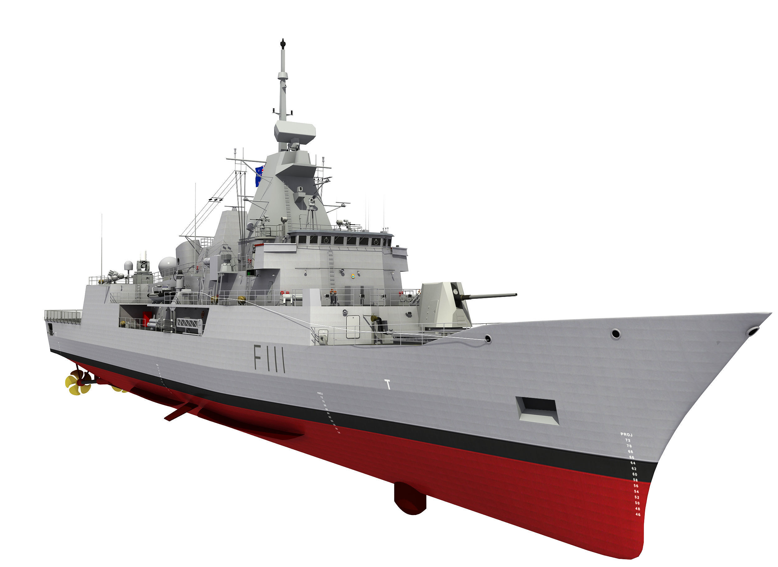 AUSTRALIAN AND NEW ZEALAND MEKO CLASS FRIGATE 3D model_36