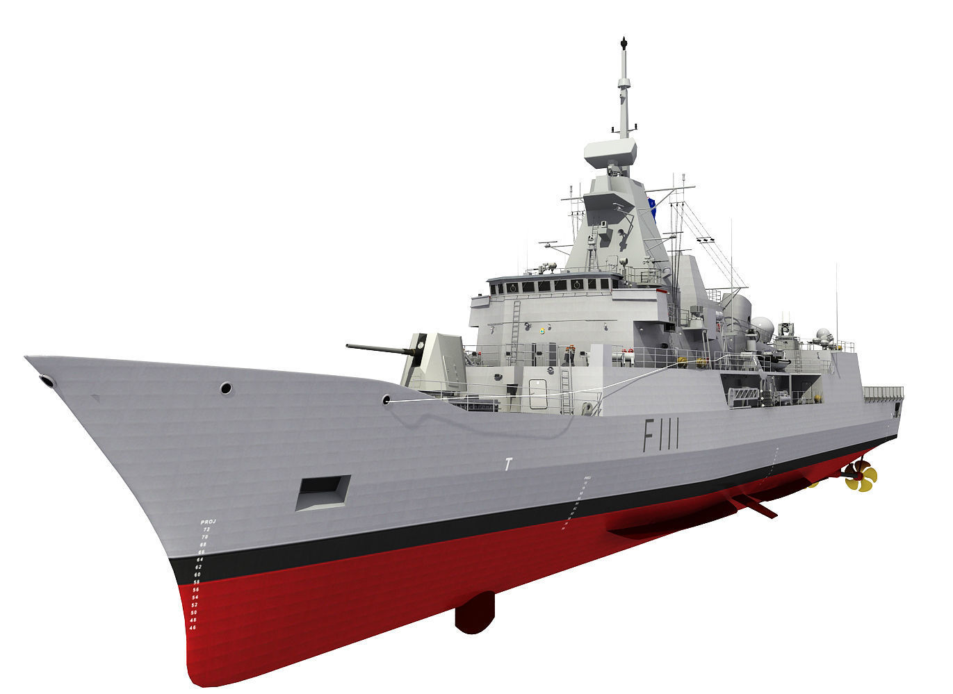 AUSTRALIAN AND NEW ZEALAND MEKO CLASS FRIGATE 3D model_30