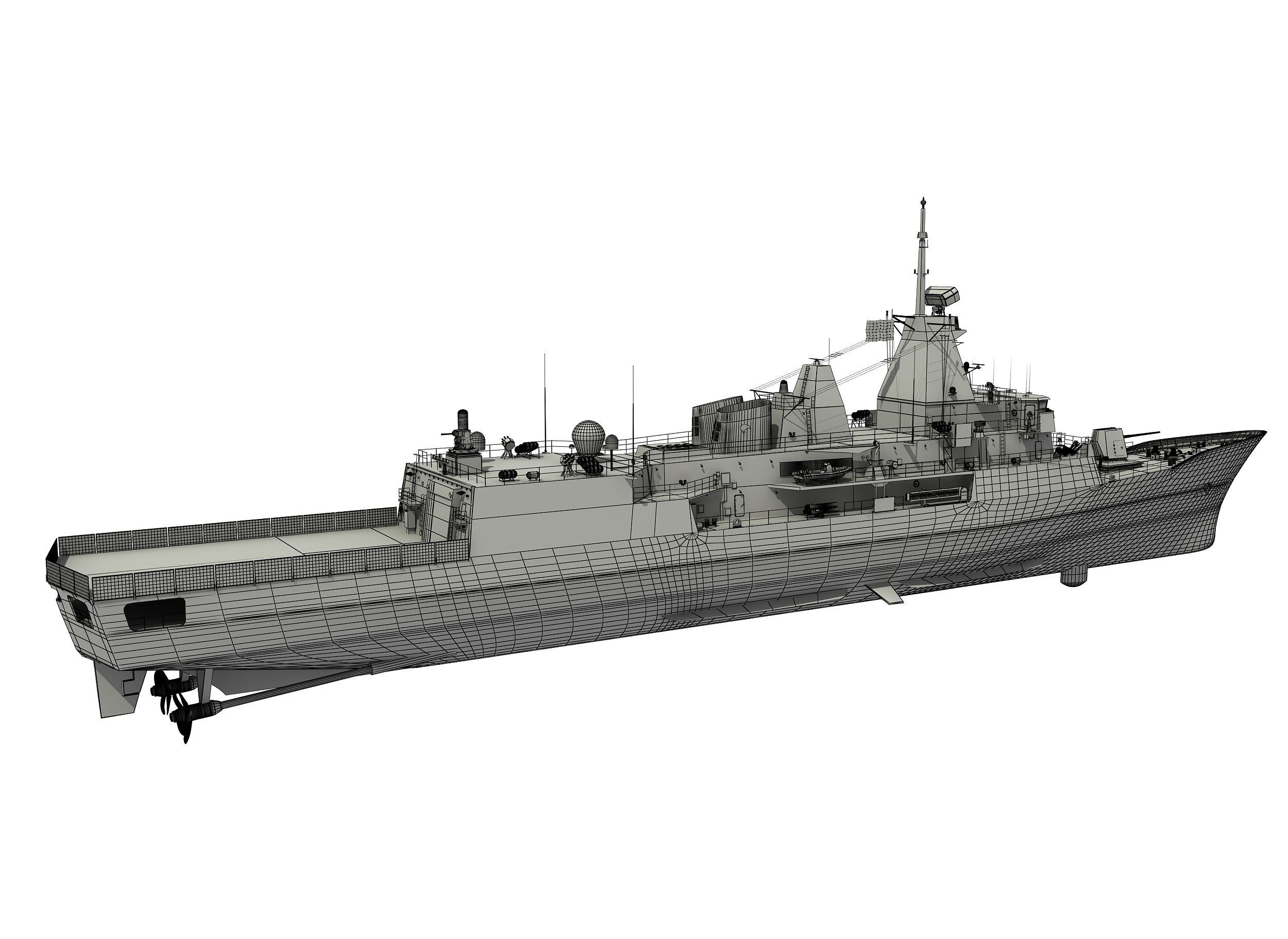 AUSTRALIAN AND NEW ZEALAND MEKO CLASS FRIGATE 3D model_58