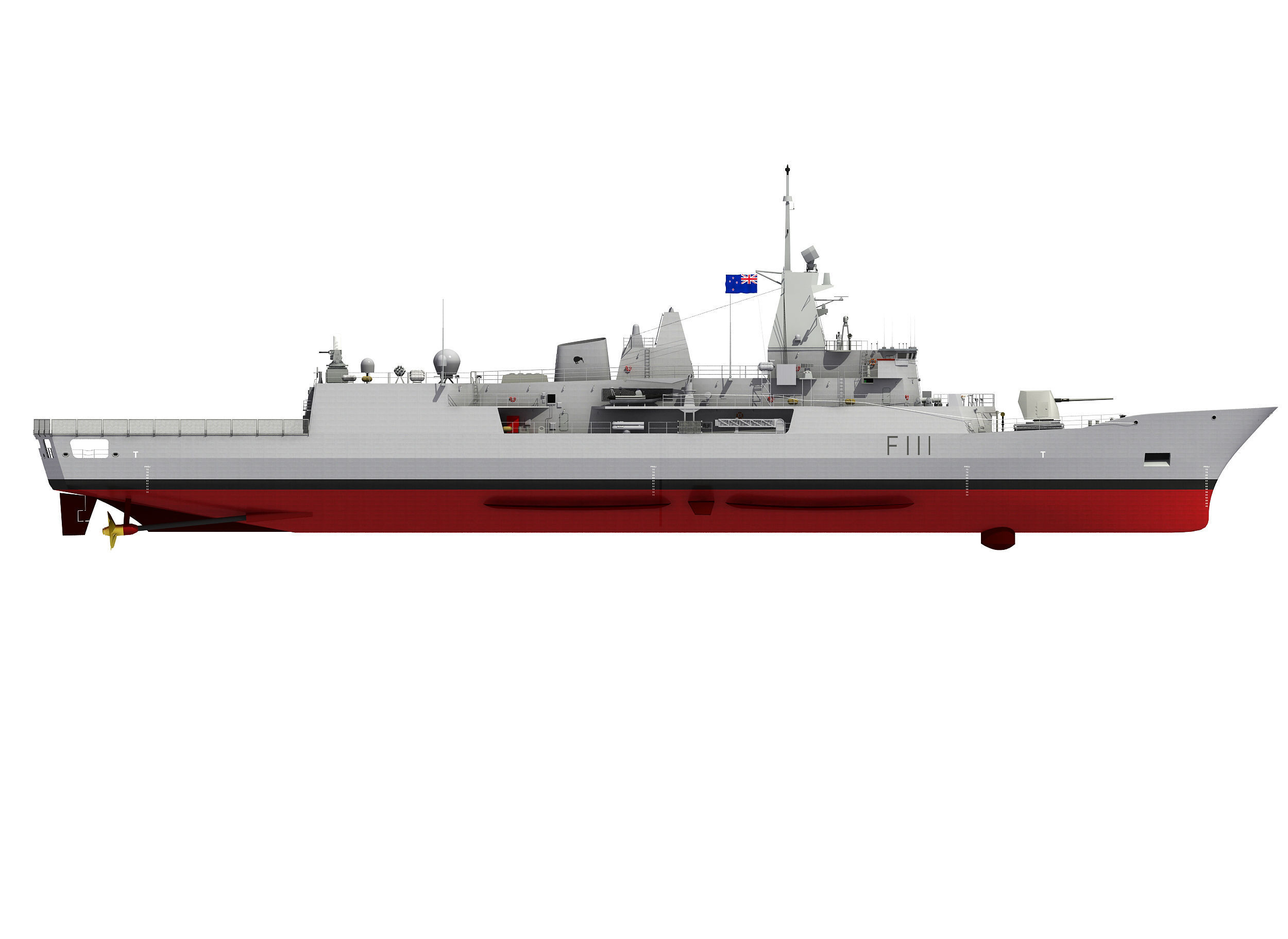 AUSTRALIAN AND NEW ZEALAND MEKO CLASS FRIGATE 3D model_46
