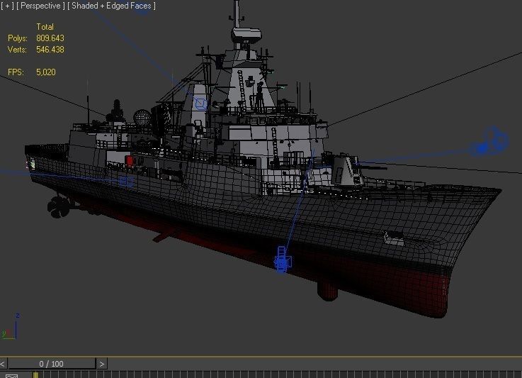 AUSTRALIAN AND NEW ZEALAND MEKO CLASS FRIGATE 3D model_62