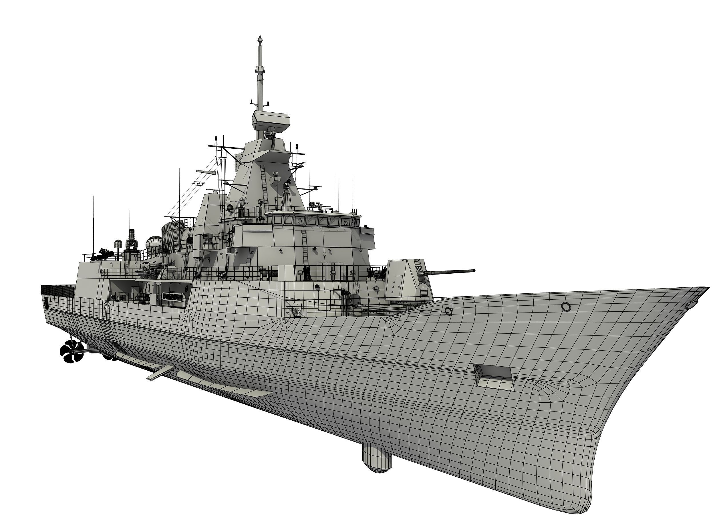 AUSTRALIAN AND NEW ZEALAND MEKO CLASS FRIGATE 3D model_59