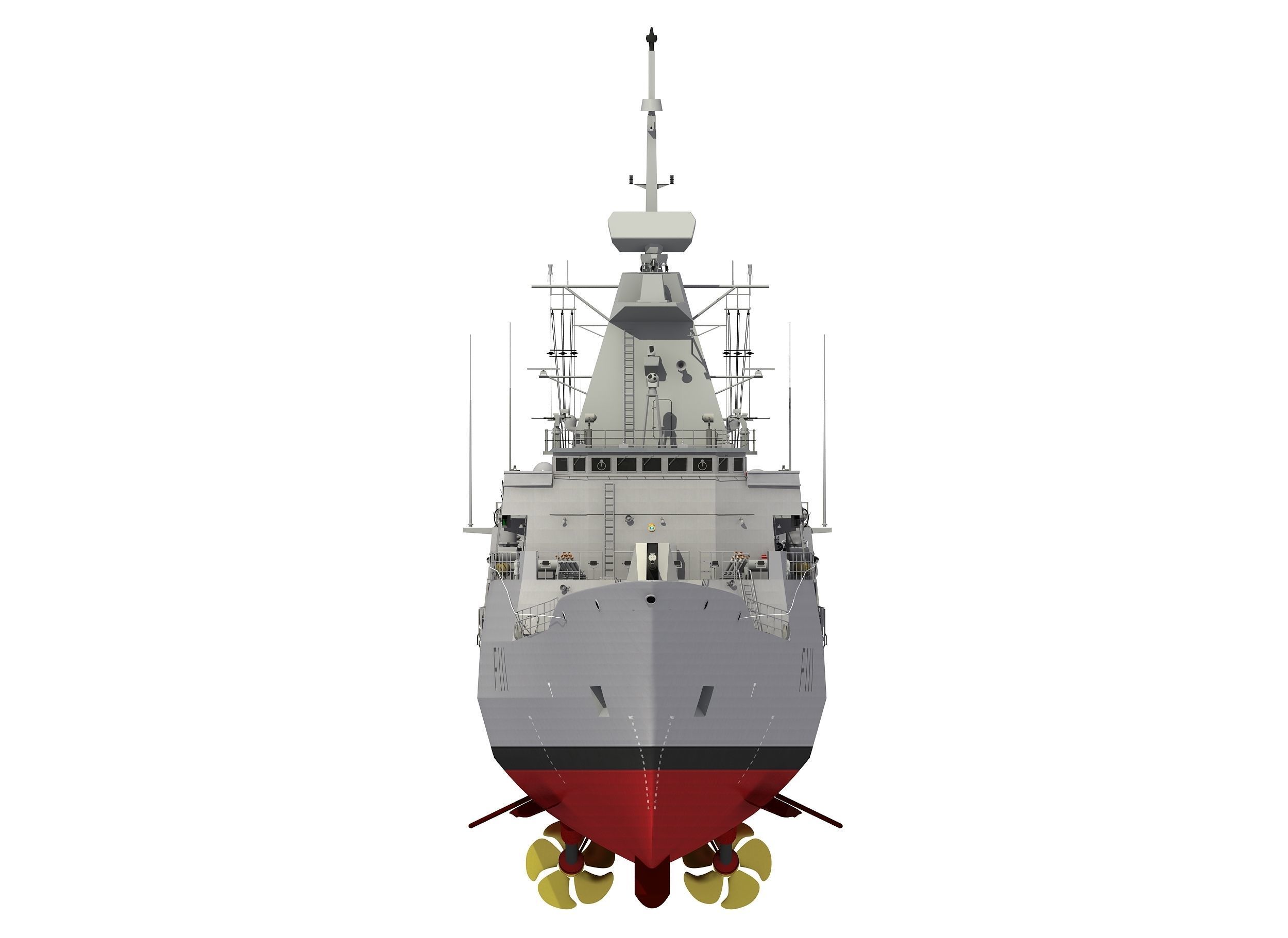 AUSTRALIAN AND NEW ZEALAND MEKO CLASS FRIGATE 3D model_47