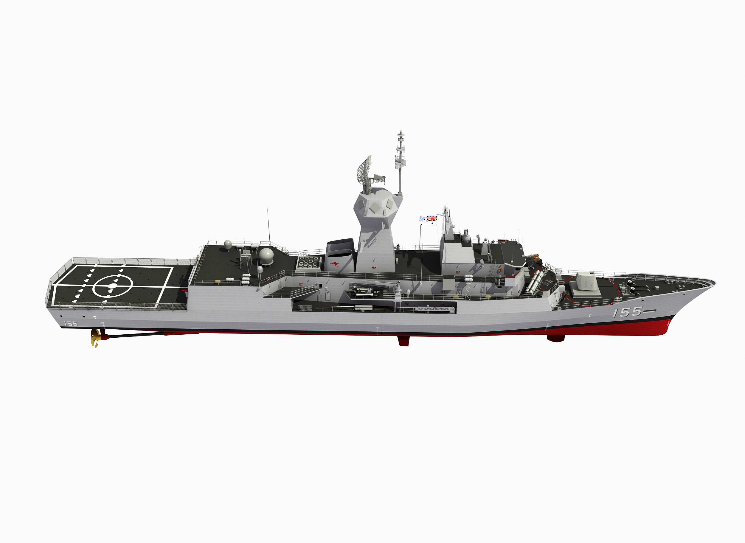 AUSTRALIAN AND NEW ZEALAND MEKO CLASS FRIGATE 3D model_20