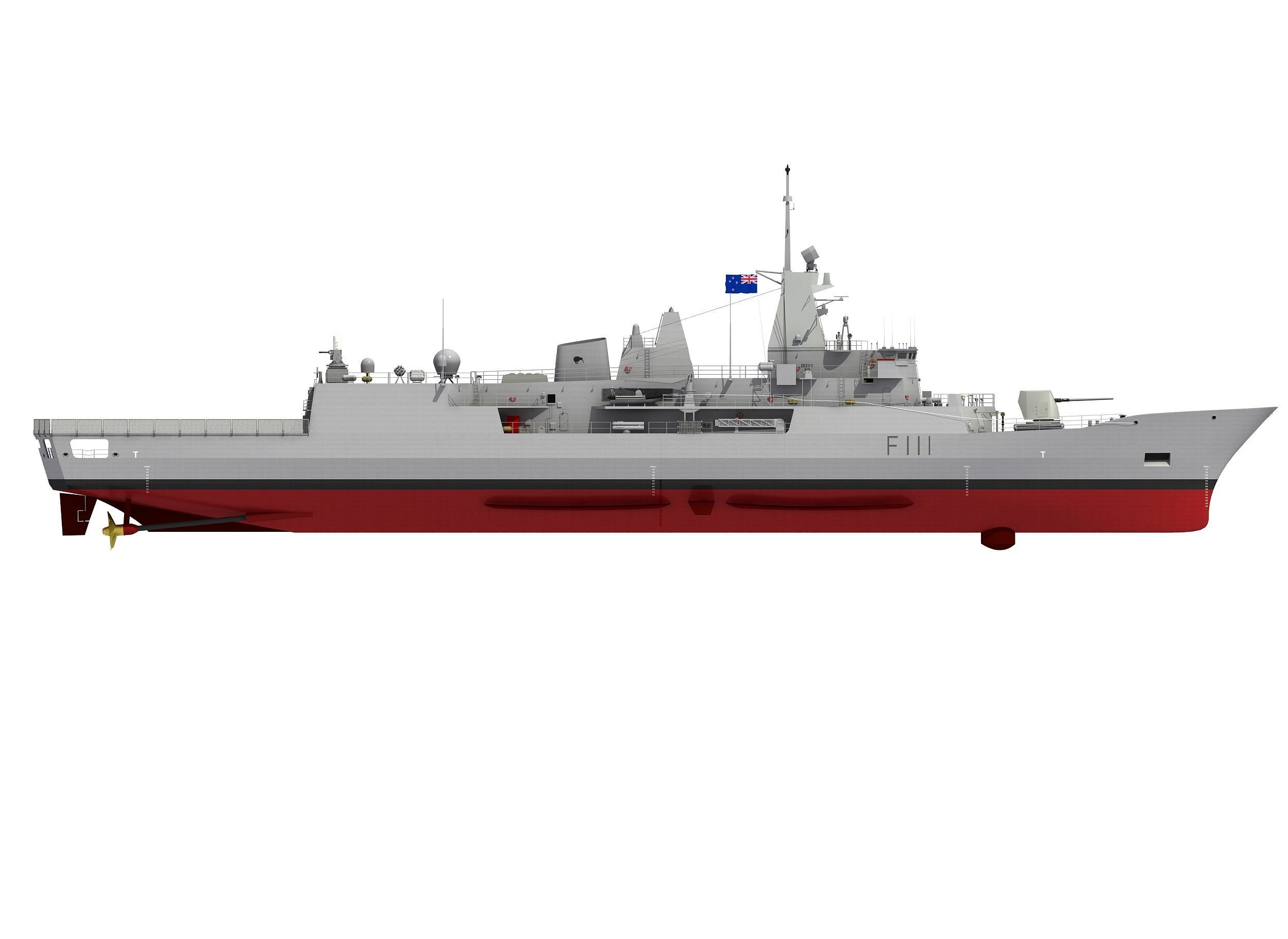 AUSTRALIAN AND NEW ZEALAND MEKO CLASS FRIGATE 3D model_61
