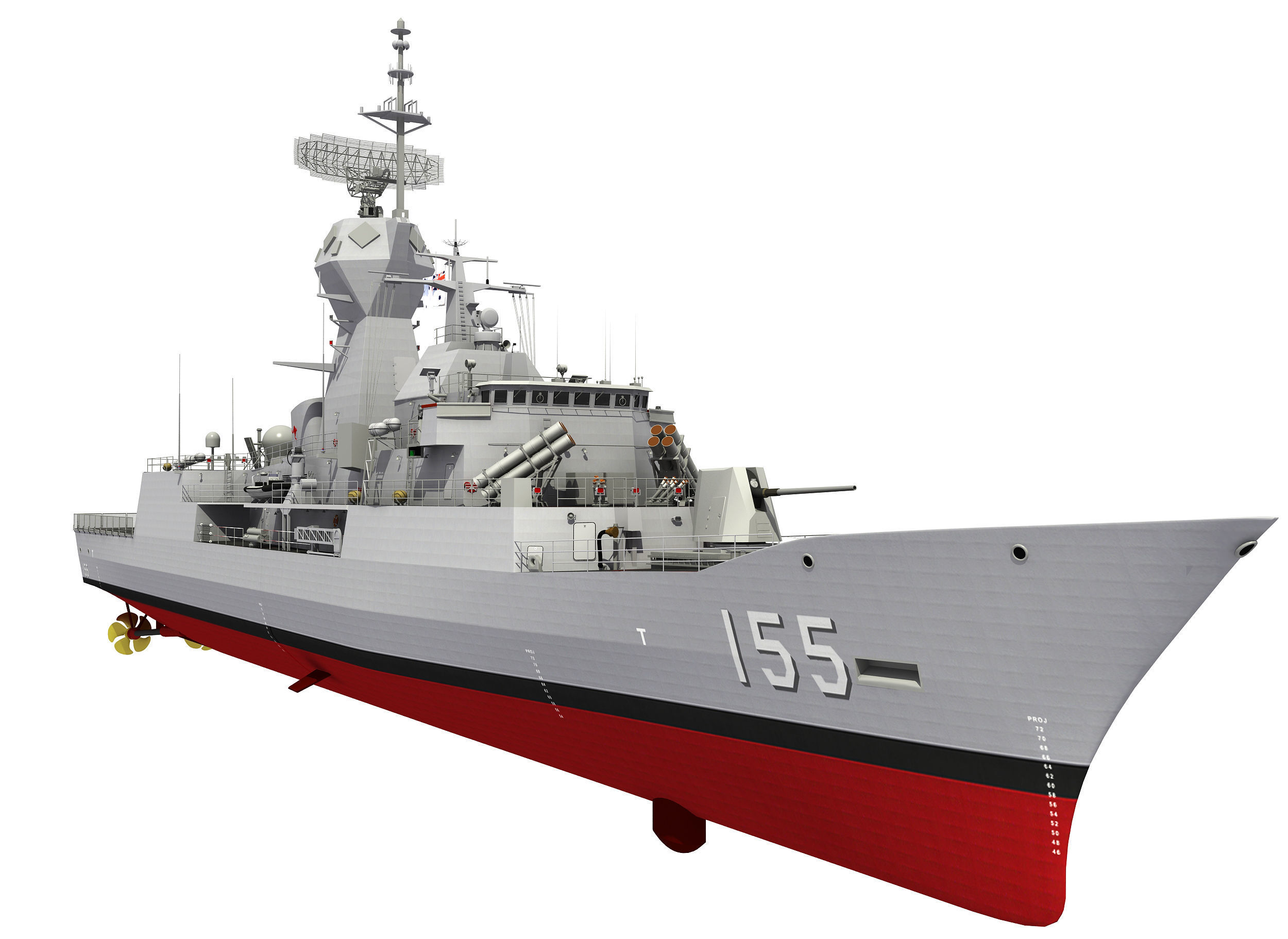 AUSTRALIAN AND NEW ZEALAND MEKO CLASS FRIGATE 3D model_2