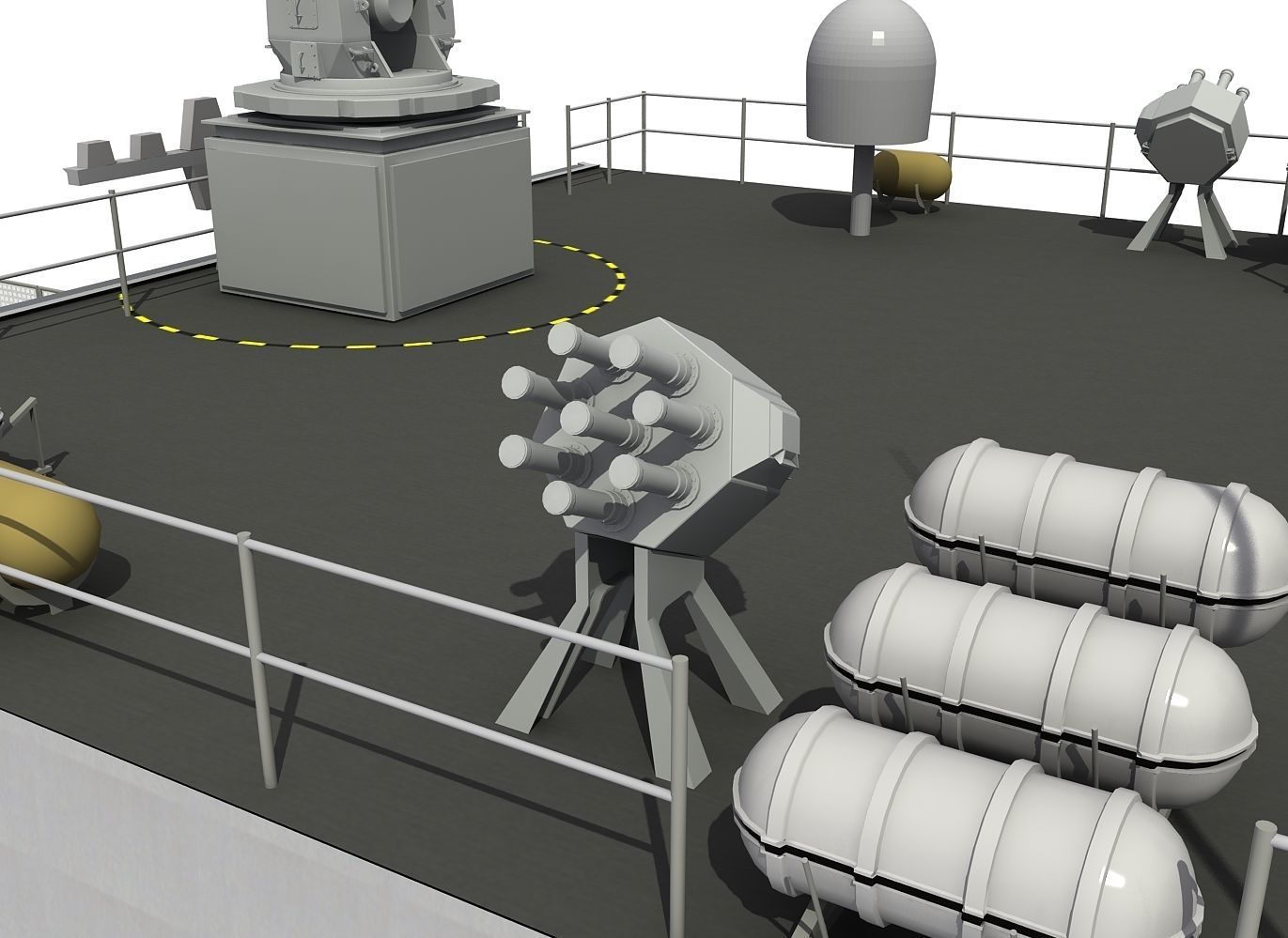 AUSTRALIAN AND NEW ZEALAND MEKO CLASS FRIGATE 3D model_35