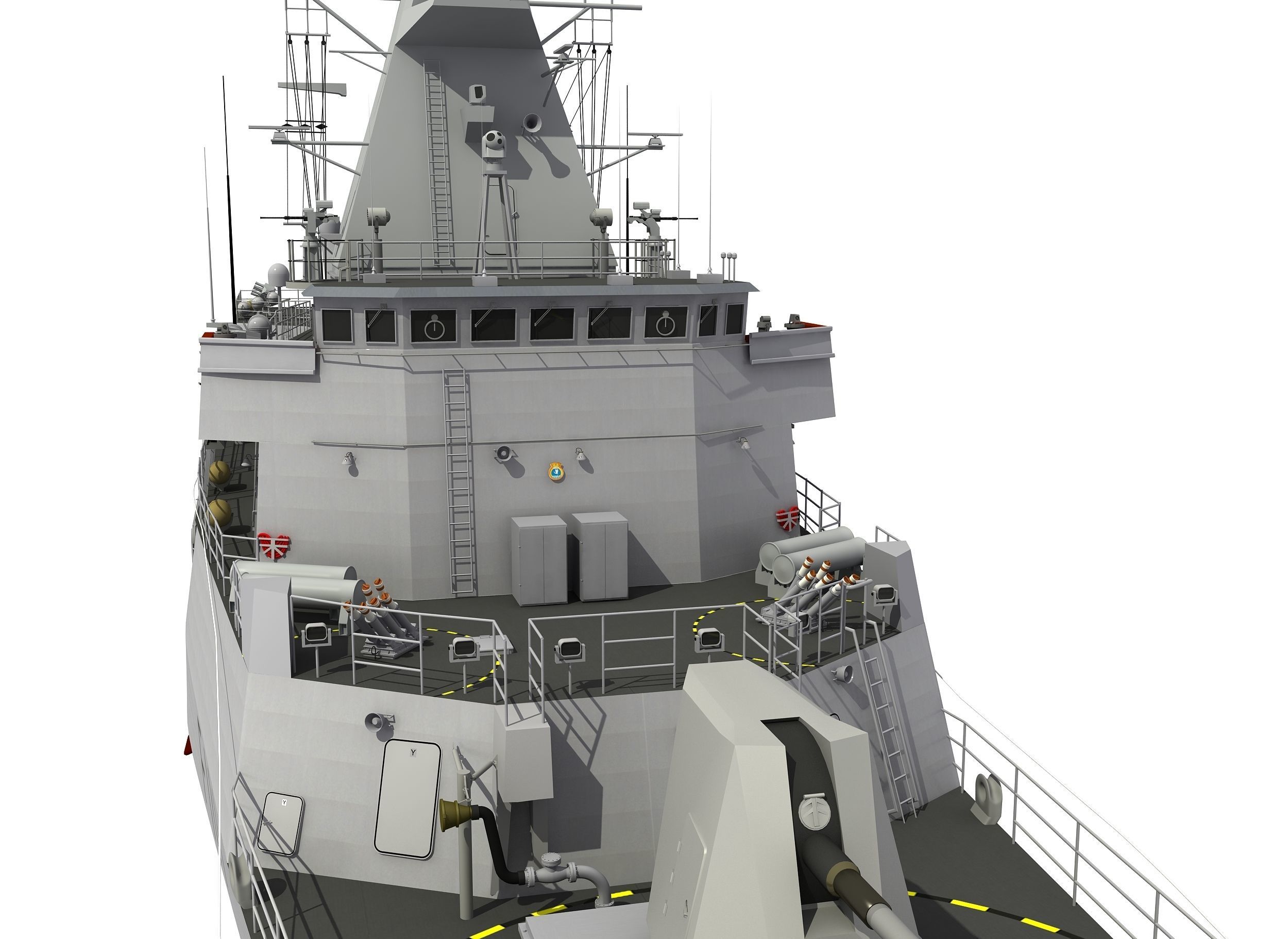 AUSTRALIAN AND NEW ZEALAND MEKO CLASS FRIGATE 3D model_38