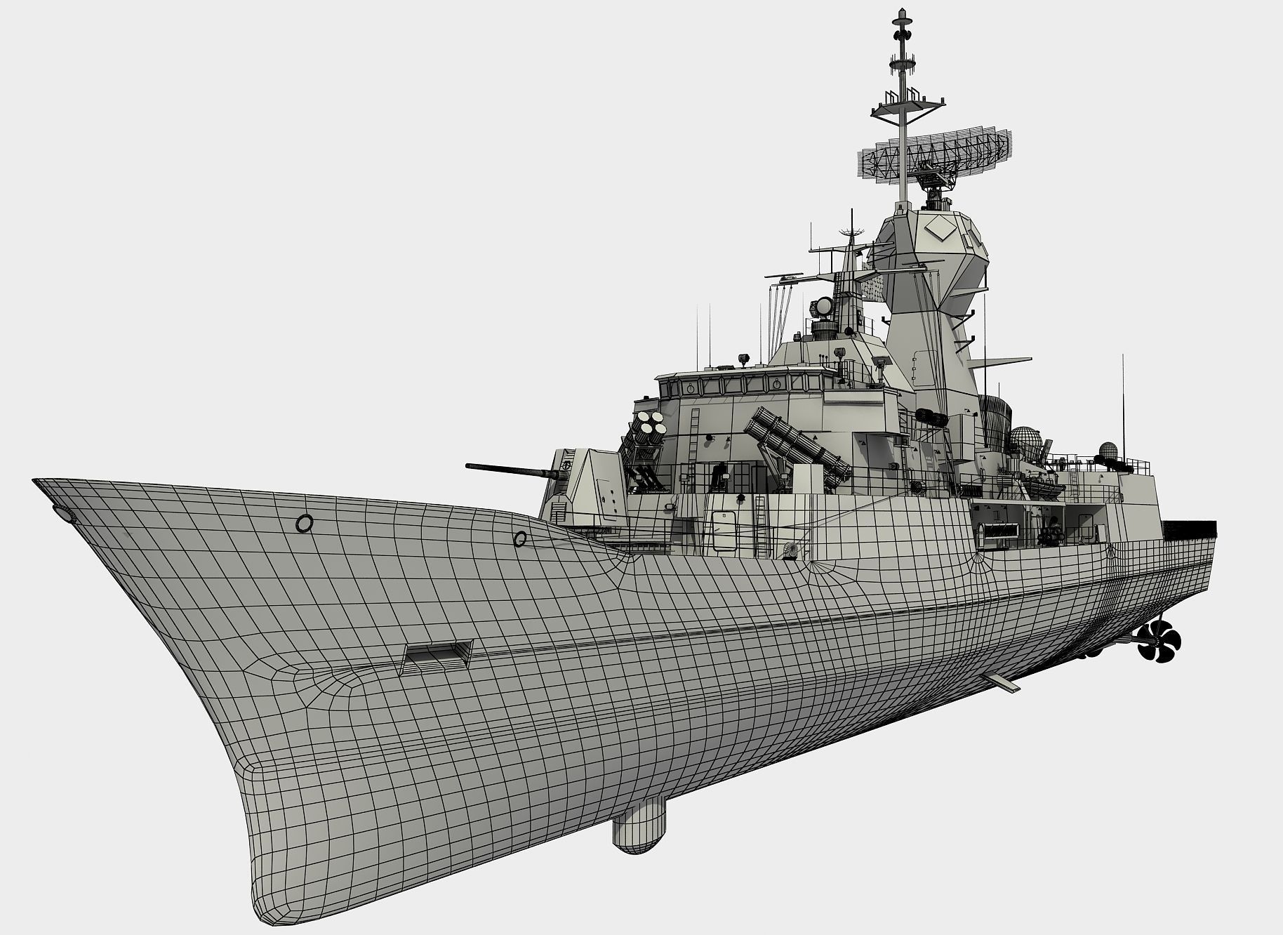 AUSTRALIAN AND NEW ZEALAND MEKO CLASS FRIGATE 3D model_15