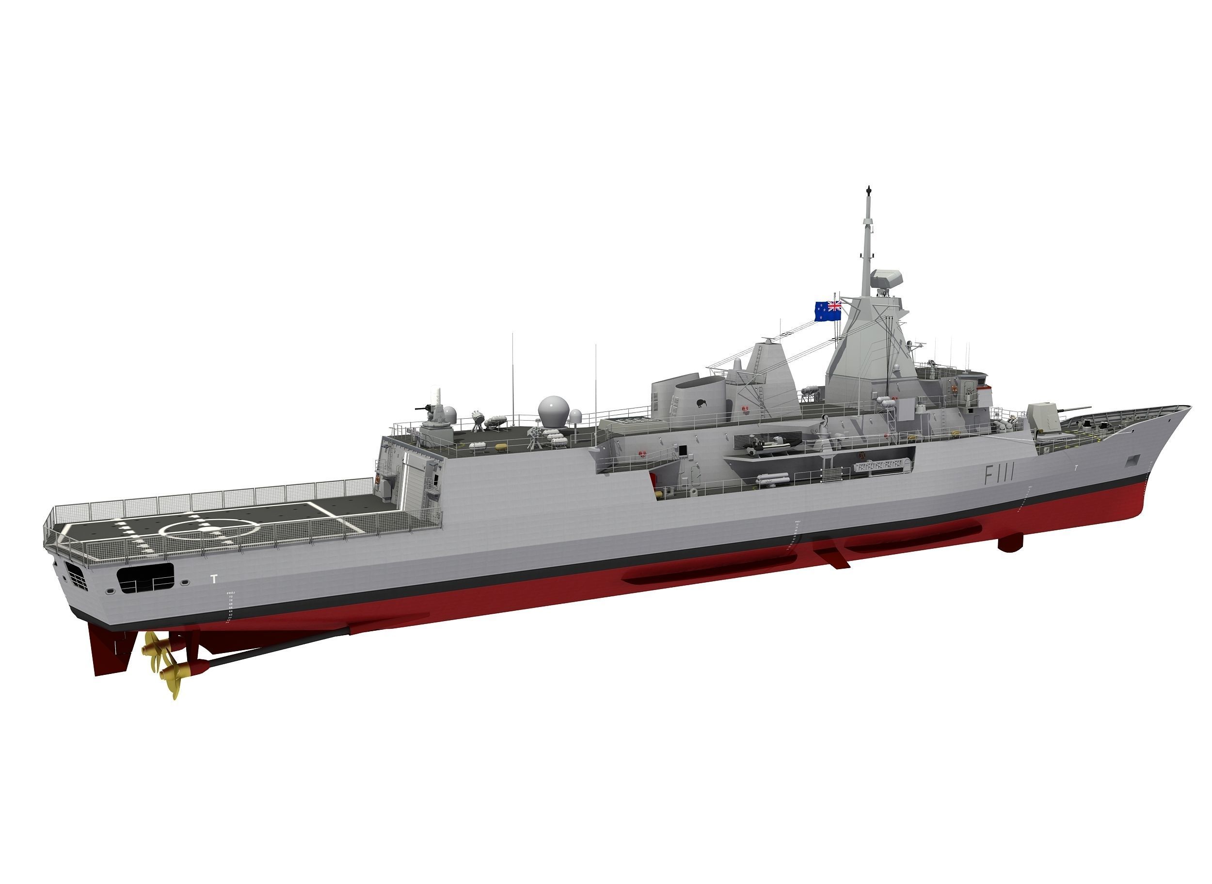 AUSTRALIAN AND NEW ZEALAND MEKO CLASS FRIGATE 3D model_31