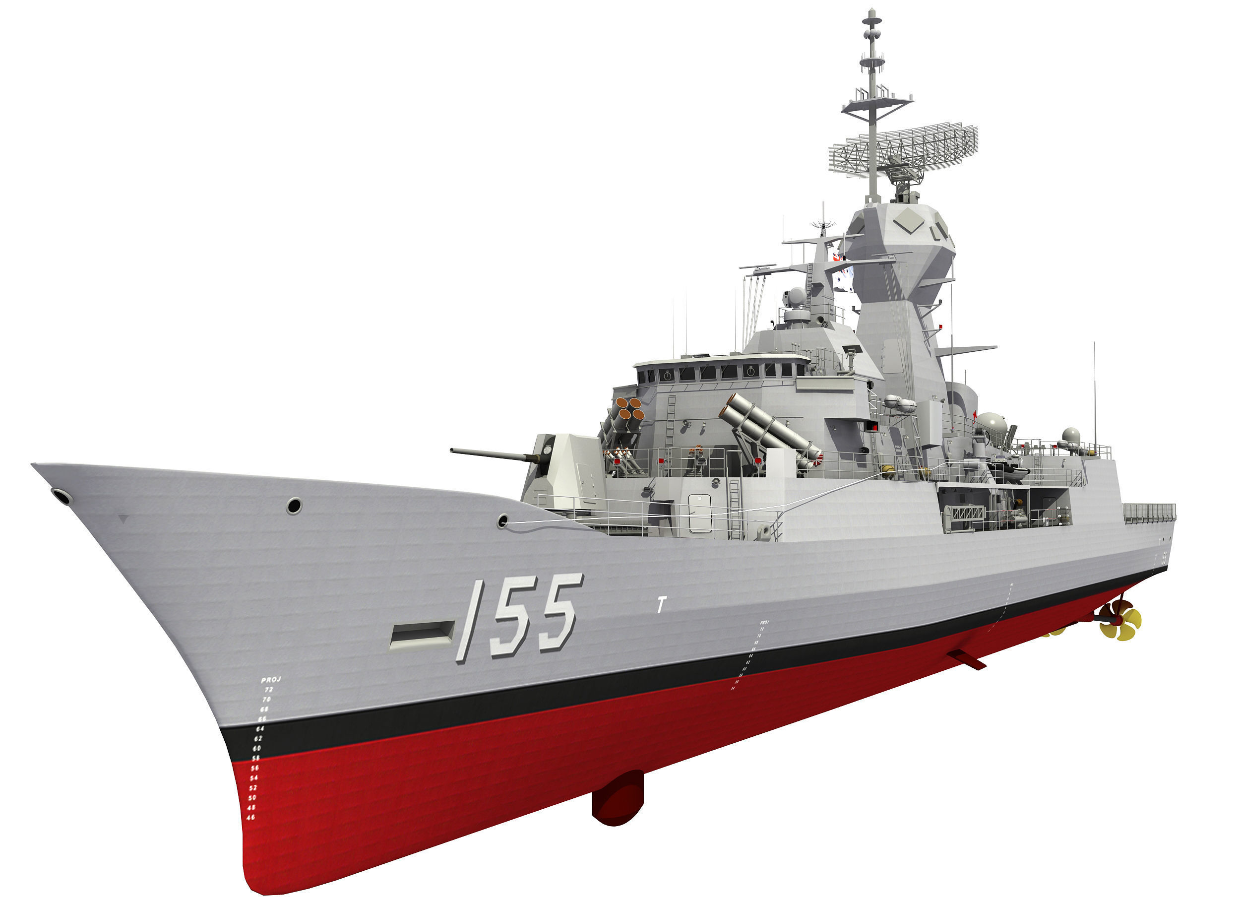 AUSTRALIAN AND NEW ZEALAND MEKO CLASS FRIGATE 3D model_1
