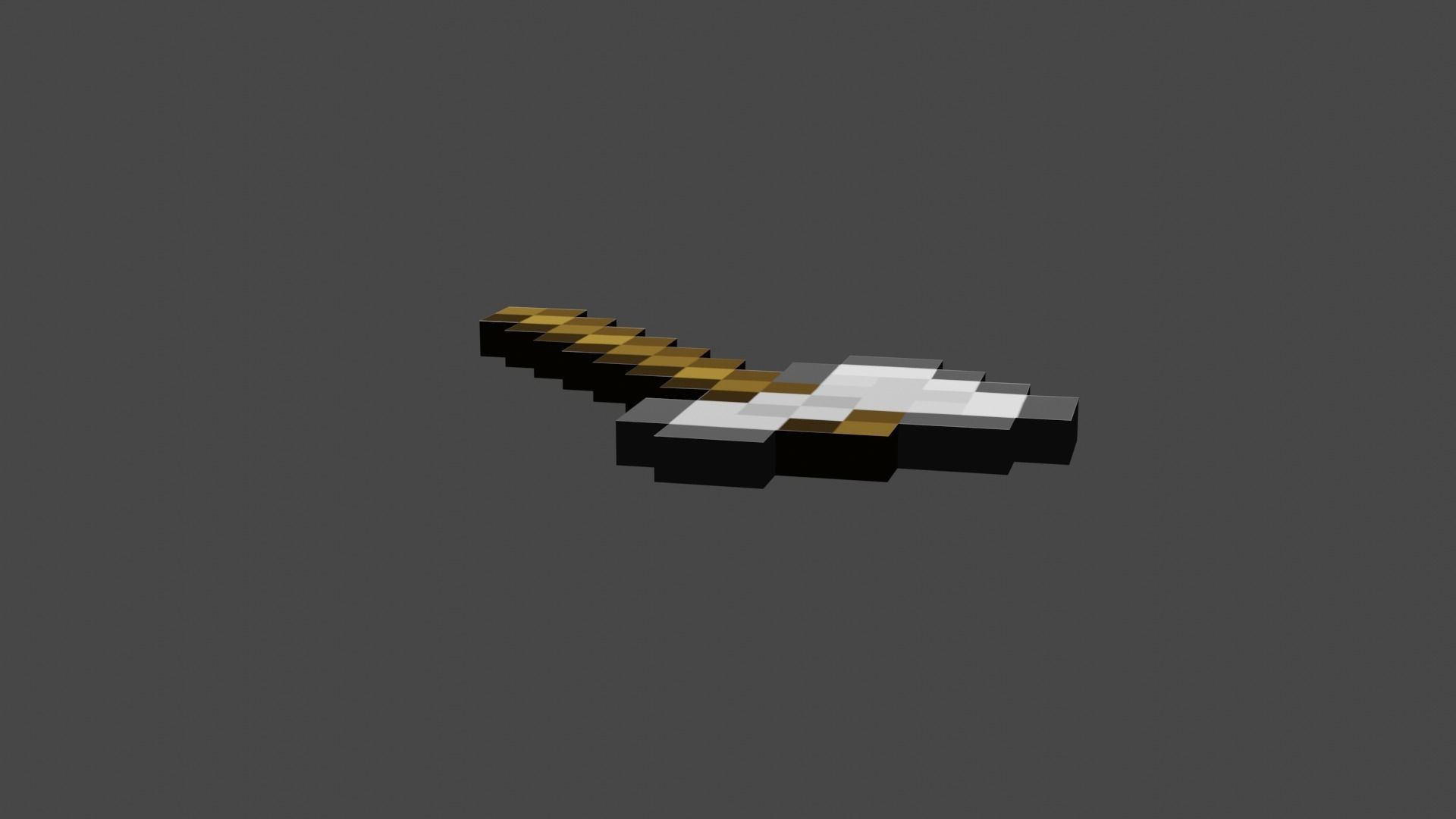 MINECRAFT IRON AXE MODEL Free low-poly 3D model_4